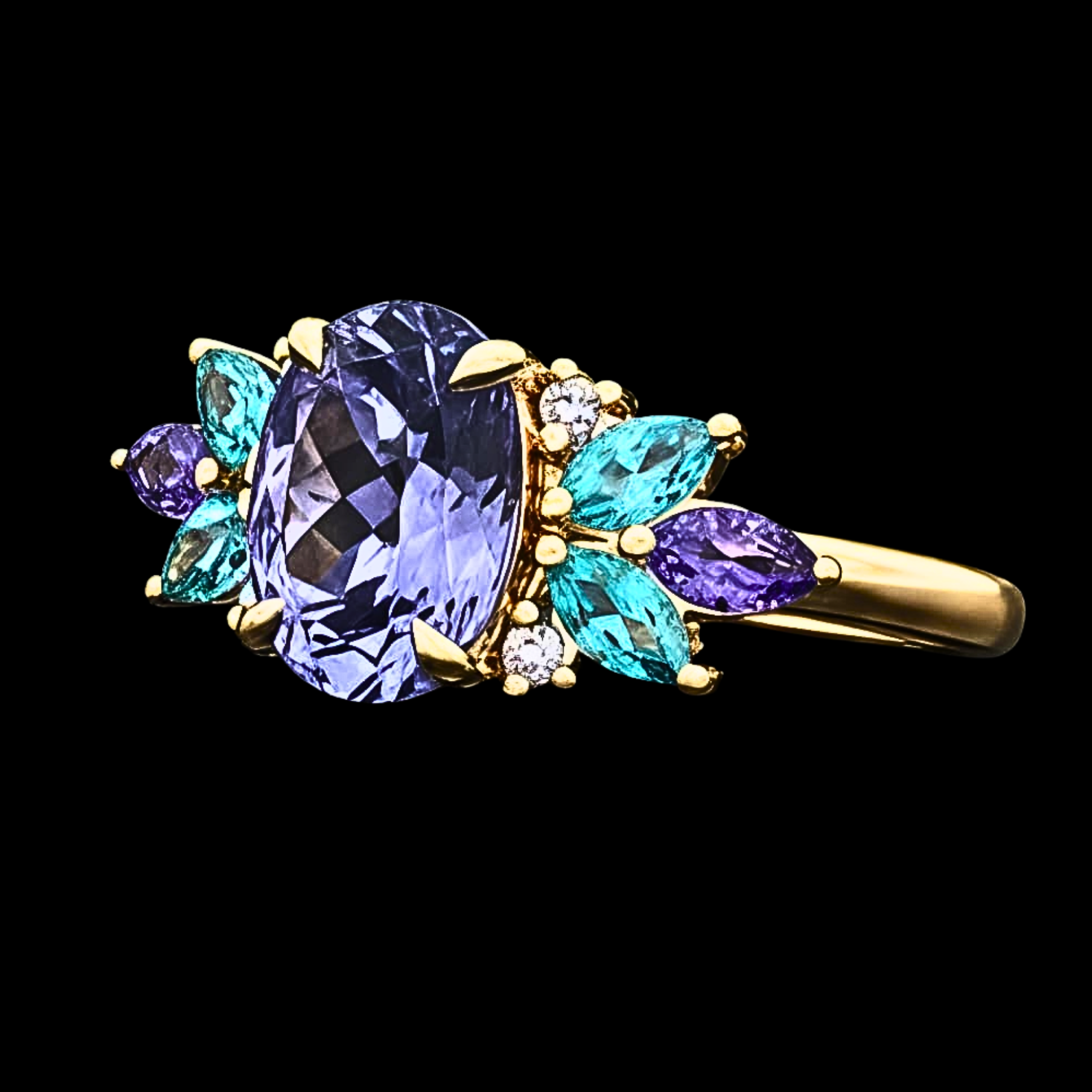 Véskara Aurora Bloom Gemstone Ring