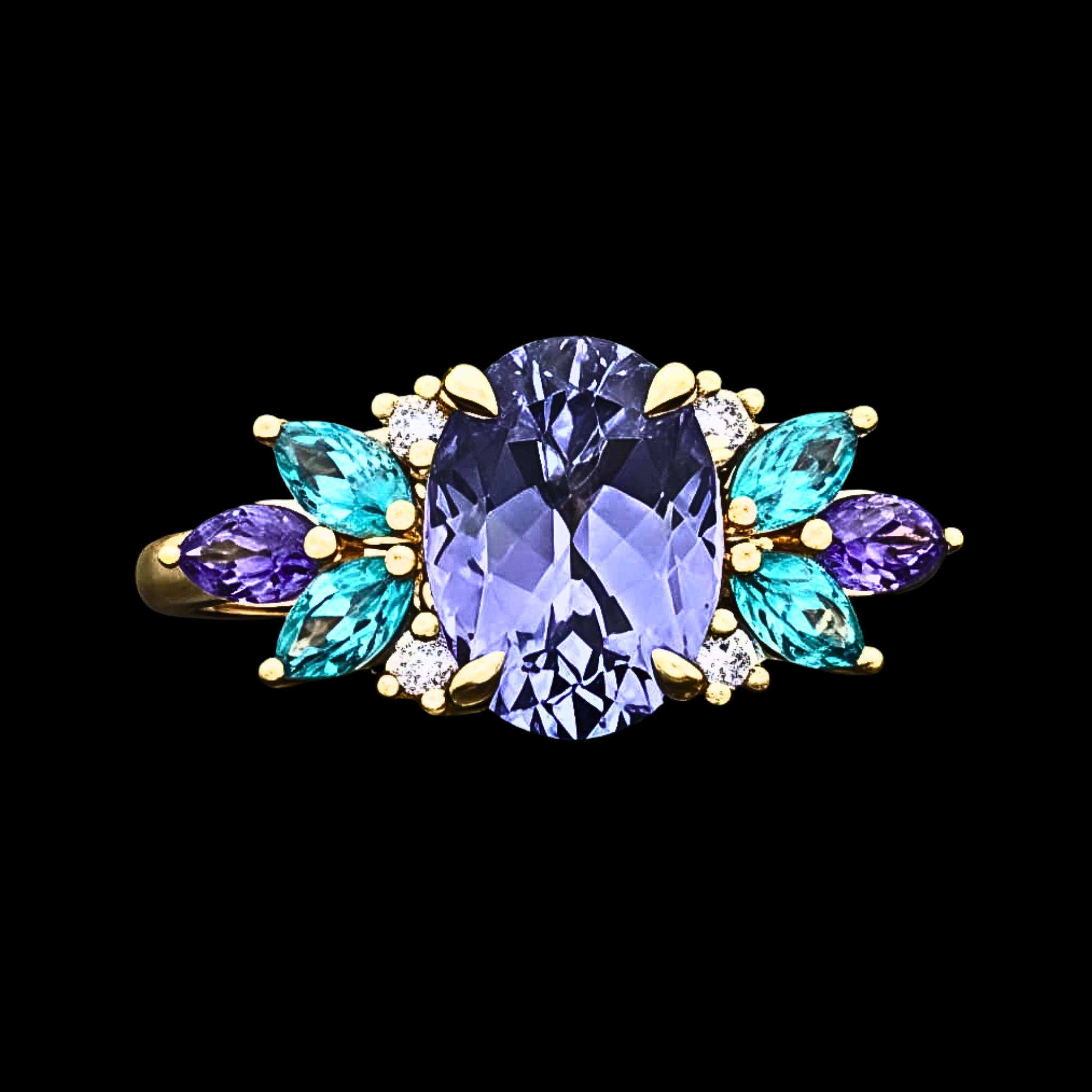 Véskara Aurora Bloom Gemstone Ring