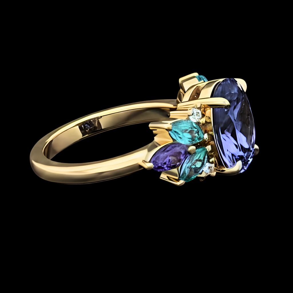 Véskara Aurora Bloom Gemstone Ring
