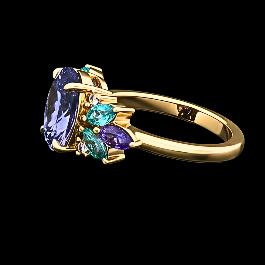 Véskara Aurora Bloom Gemstone Ring