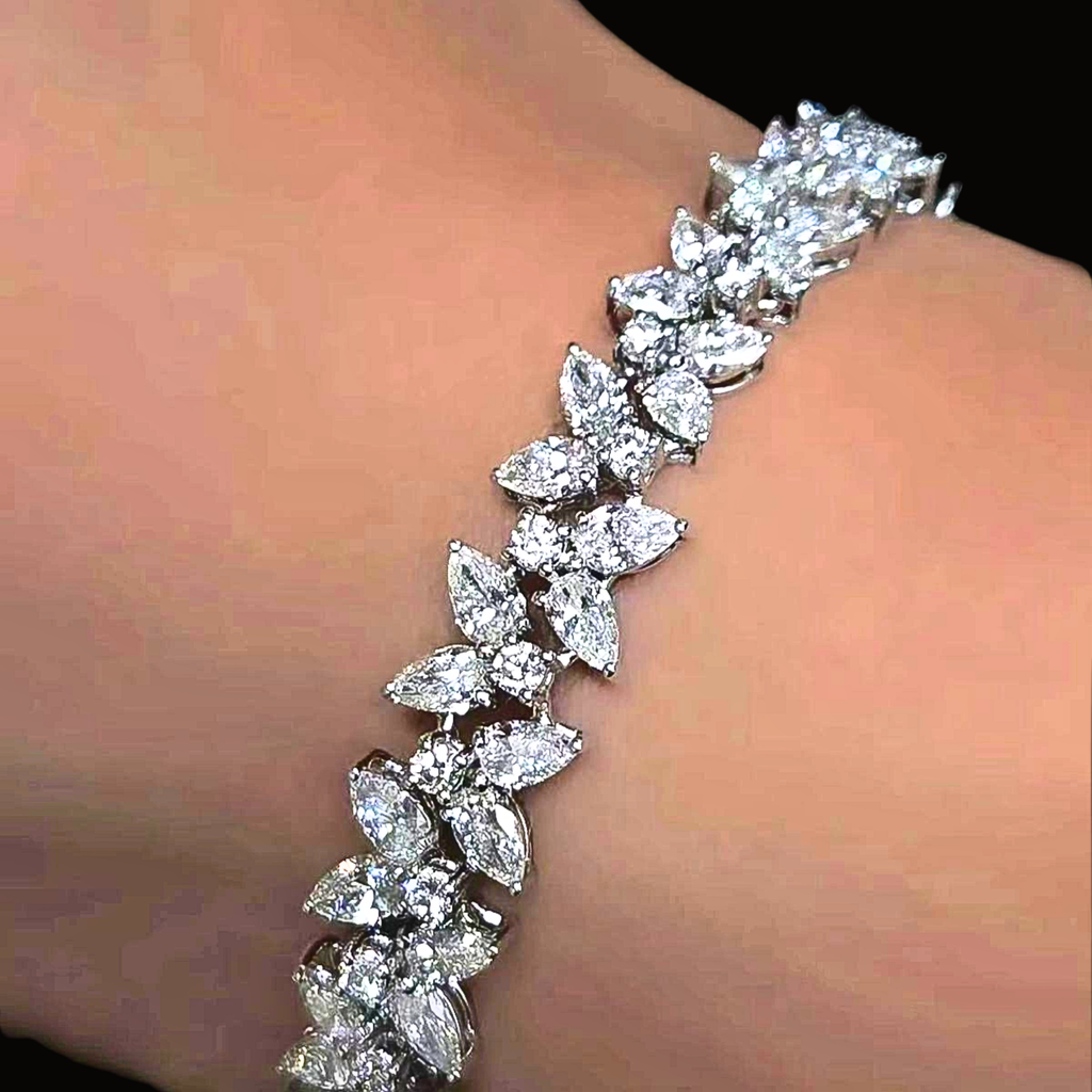 Véskara Elysian Marquise Diamond Tennis Bracelet
