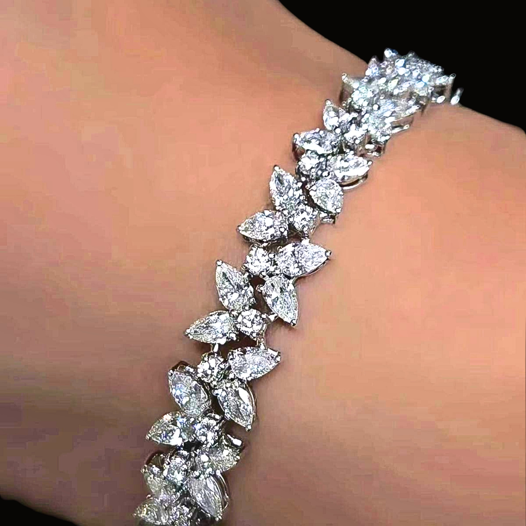 Véskara Elysian Marquise Diamond Tennis Bracelet