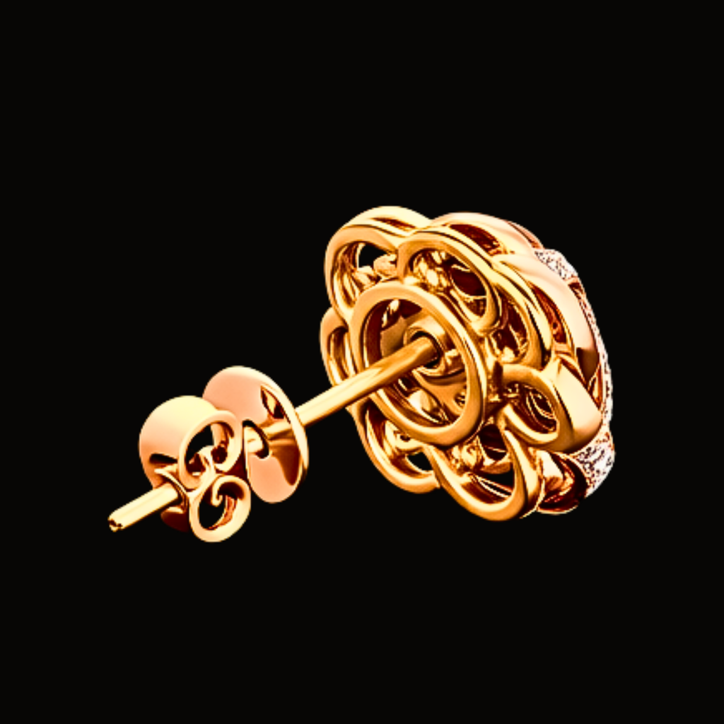 Véskara Aurelia Knot Diamond Stud Earrings