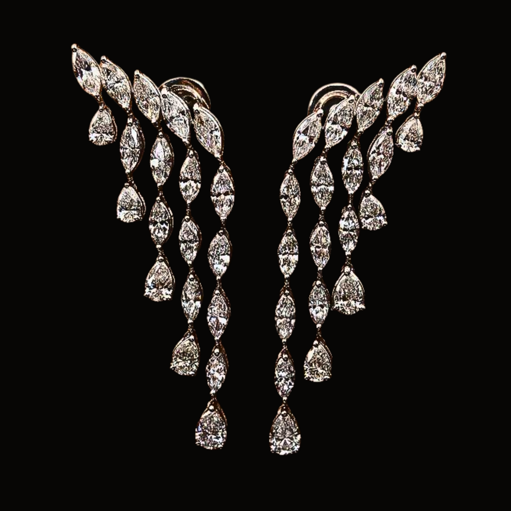 Véskara Aurelia Diamond Cascade Chandelier Earrings