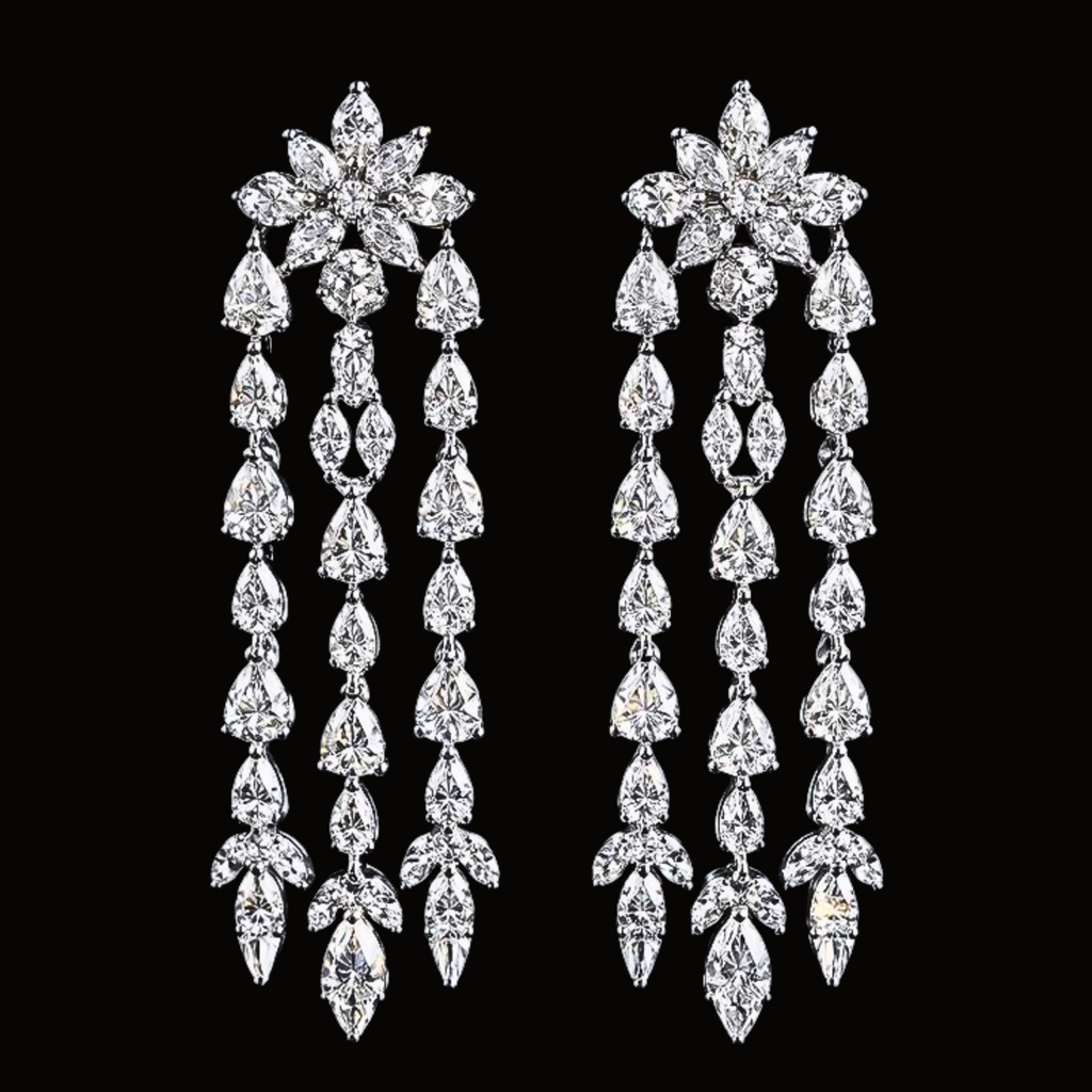 Véskara Seraphina Diamond Chandelier Drop Earrings