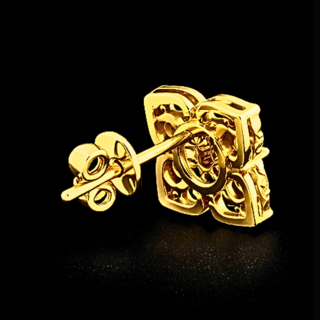 Véskara Lumière Diamond Cluster Stud Earrings