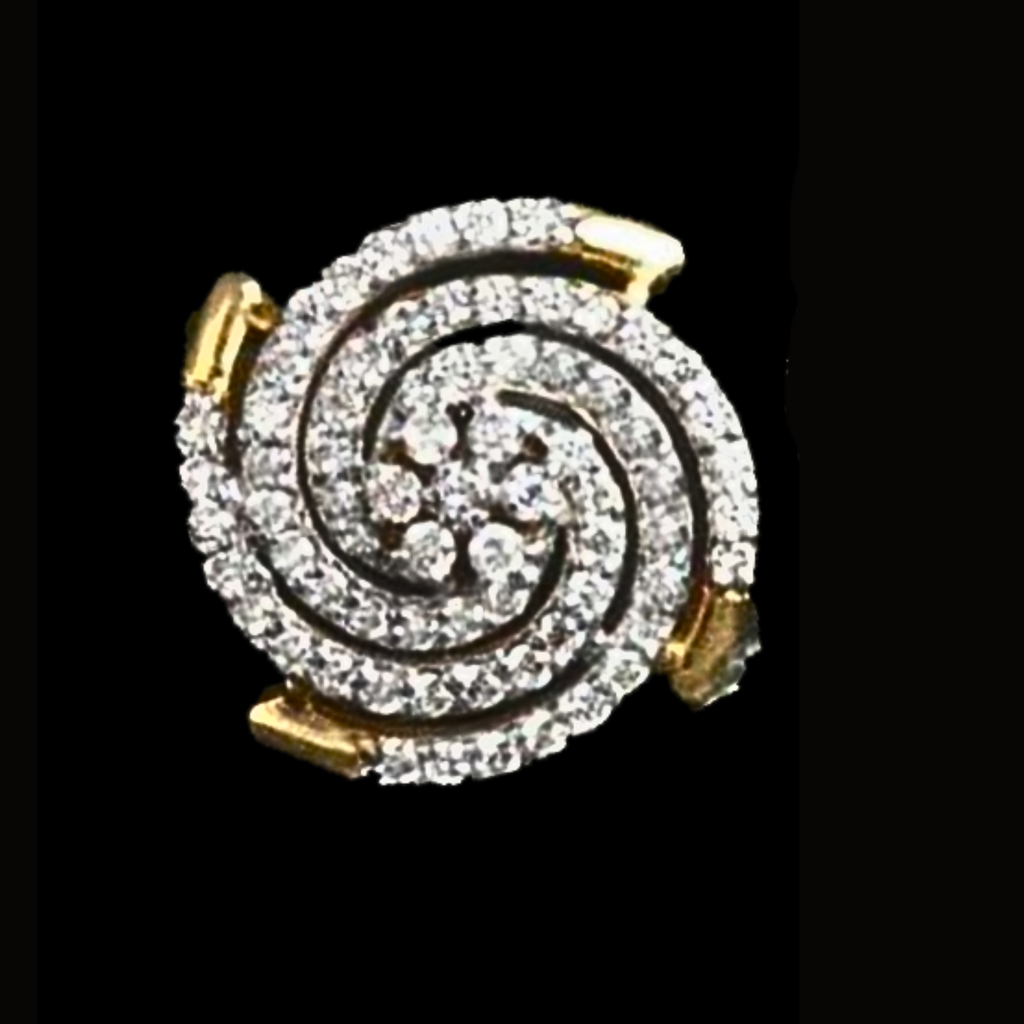 Véskara Aurora Spiral Diamond Stud Earrings