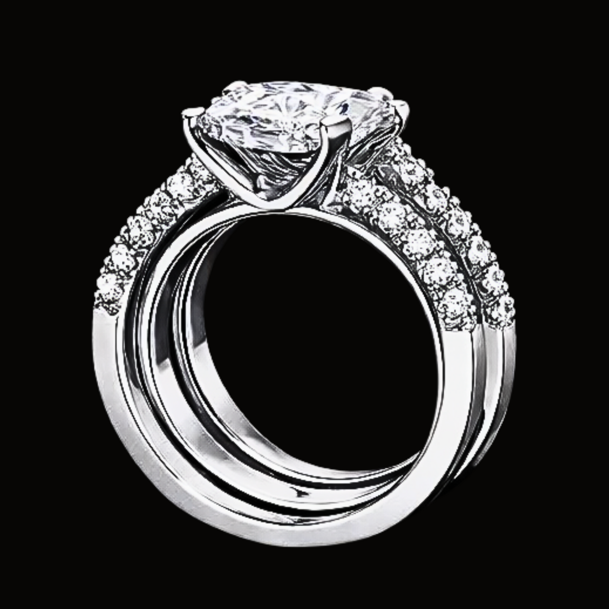 Véskara Celestial Solitaire Diamond Engagement Ring