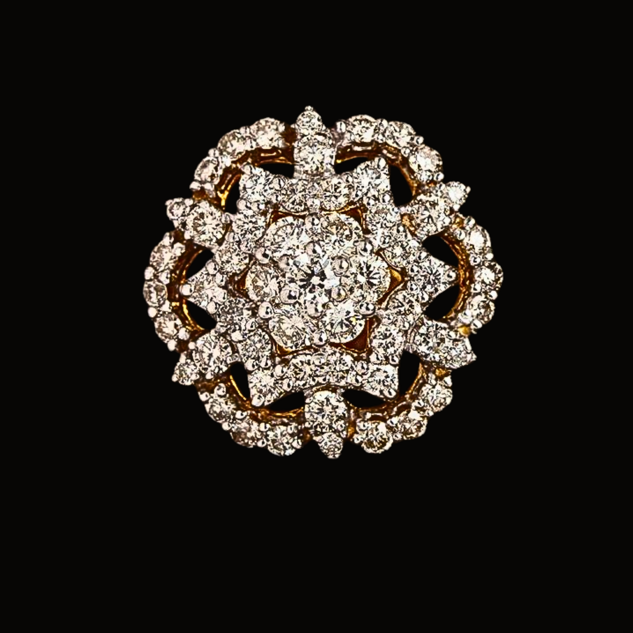 Véskara Celestia Floral Diamond Stud Earrings