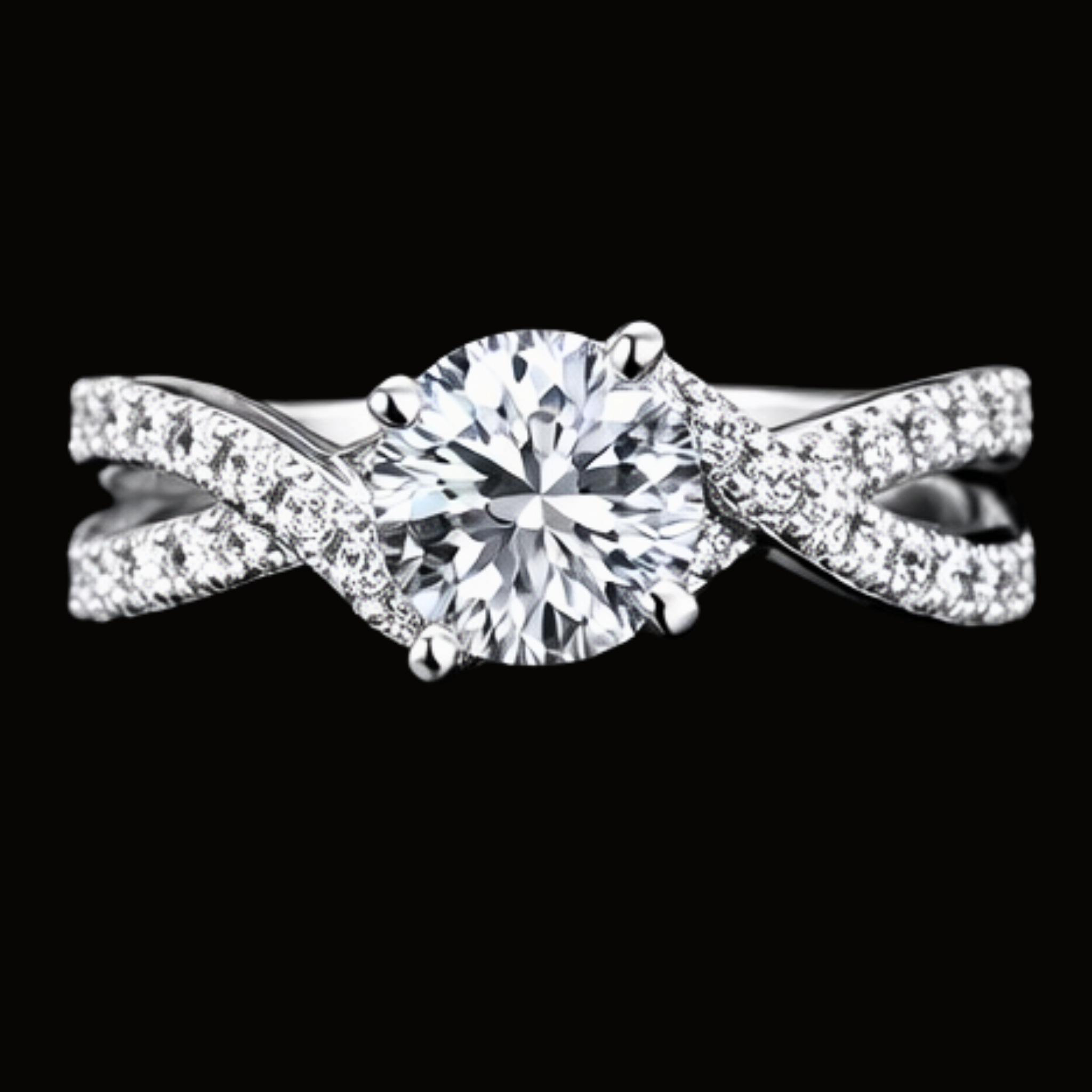 Véskara Infinity Twist Diamond Engagement Ring