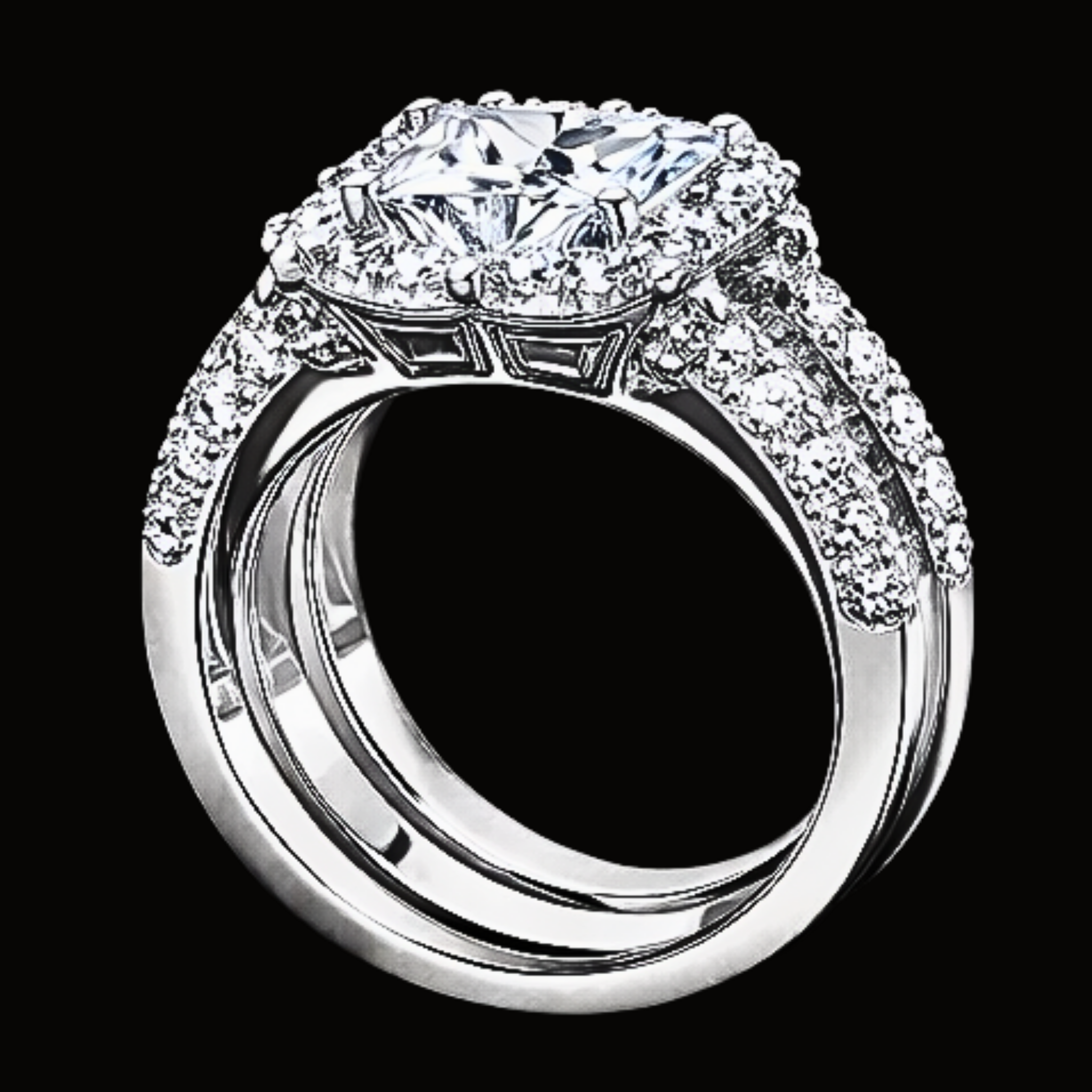 Véskara Imperial Halo Diamond Engagement Ring