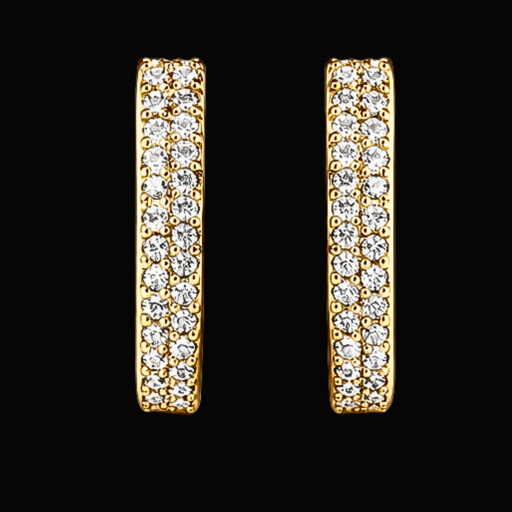 Véskara Pavé Diamond Hoop Earrings
