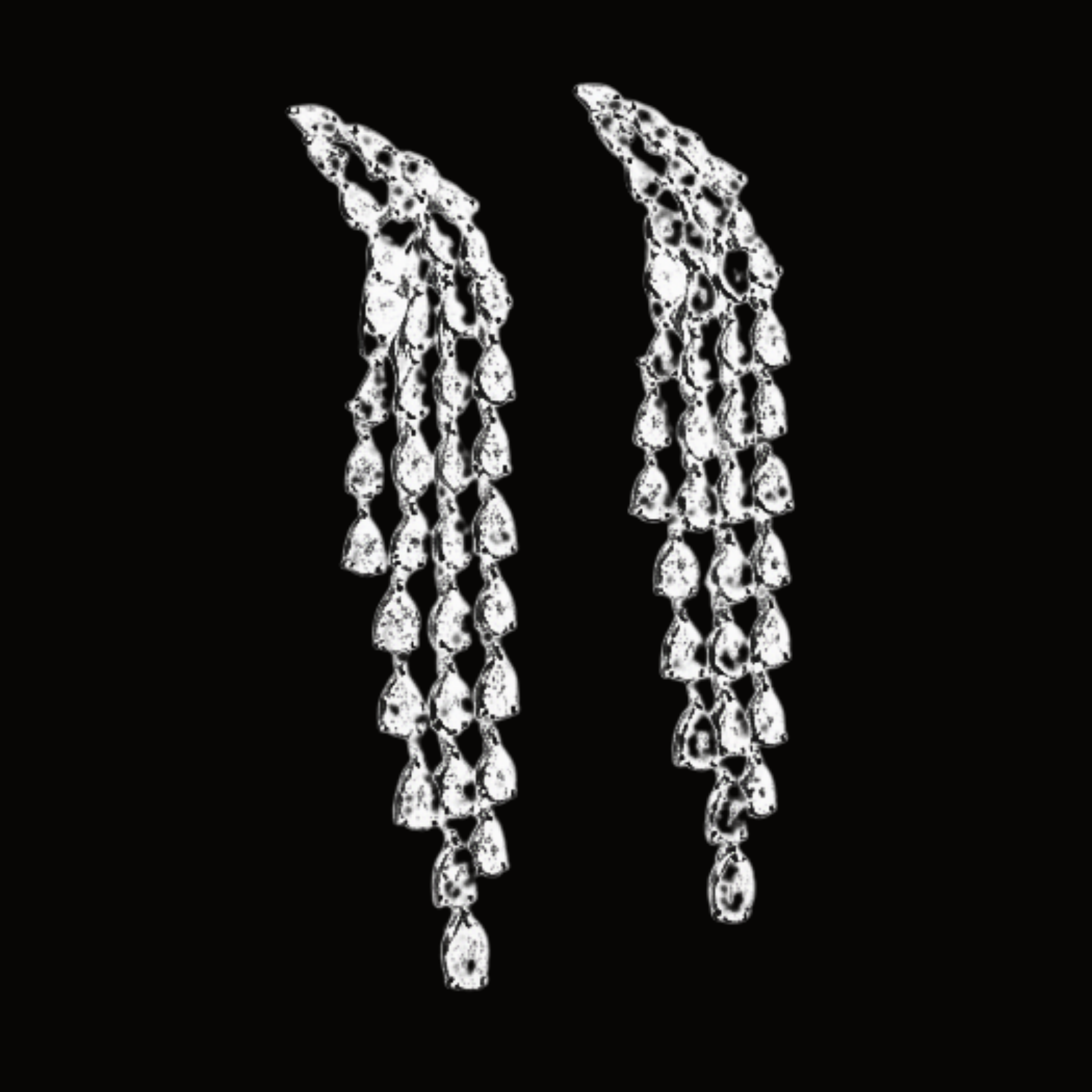 Véskara Seraphina Diamond Cascade Wing Earrings