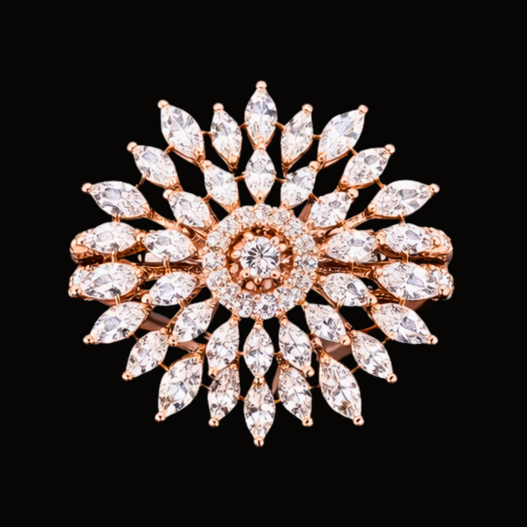 Véskara Radiant Bloom Diamond Statement Ring