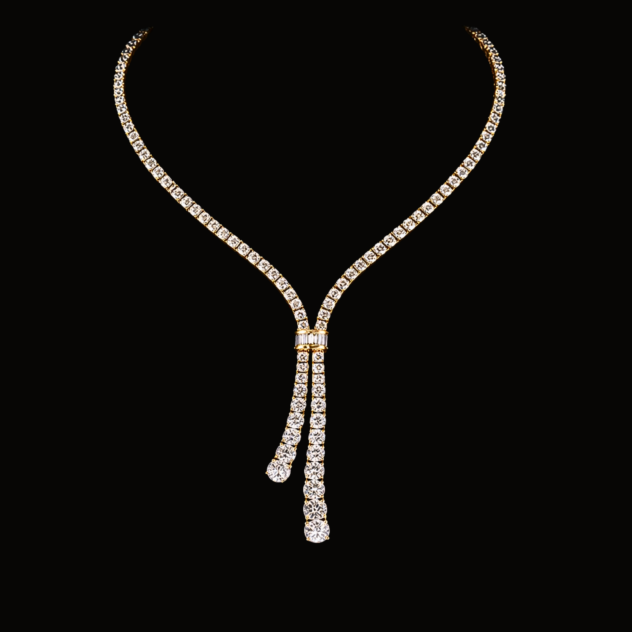 Véskara Diamond Y-Drop Tennis Necklace