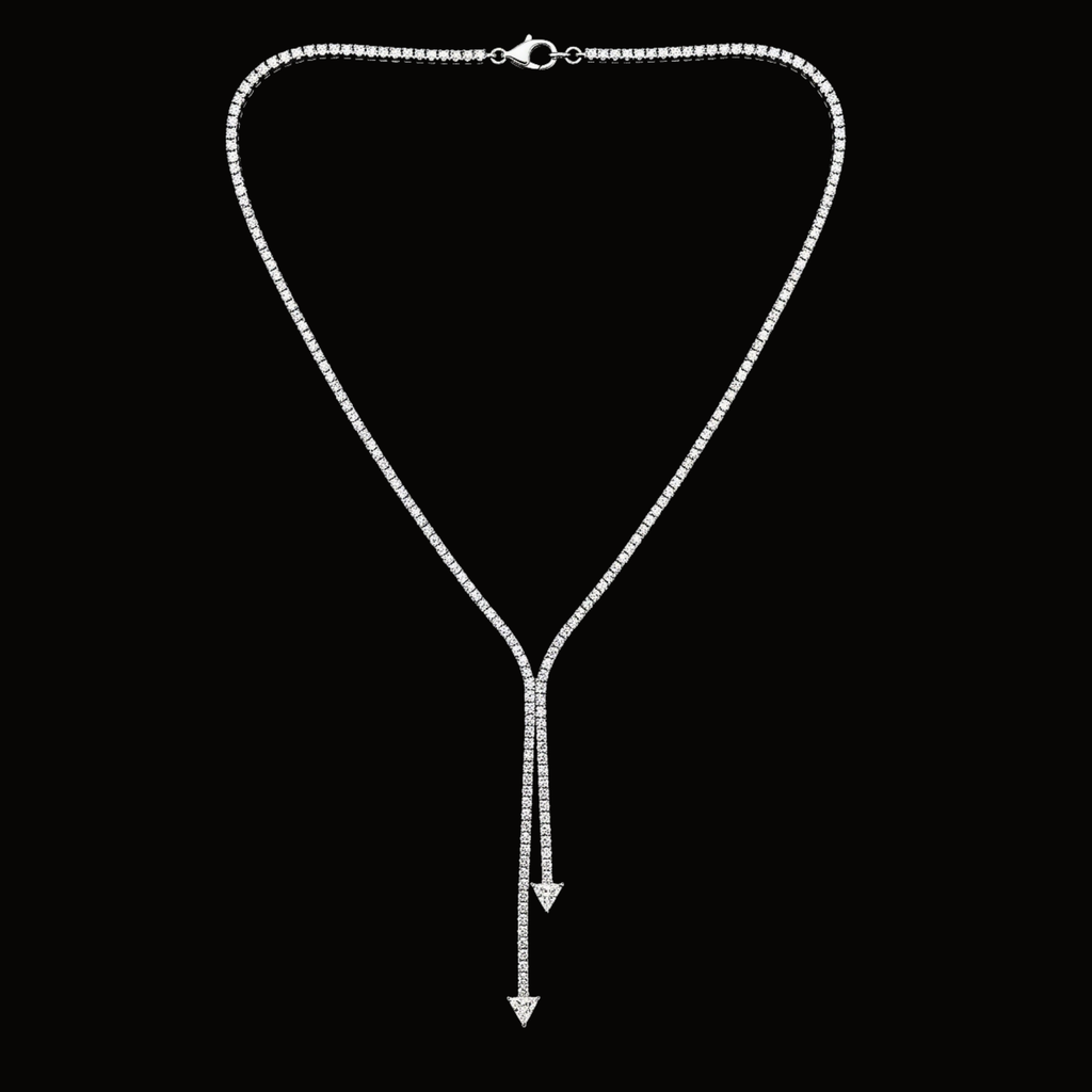 Véskara Diamond Lariat Drop Necklace