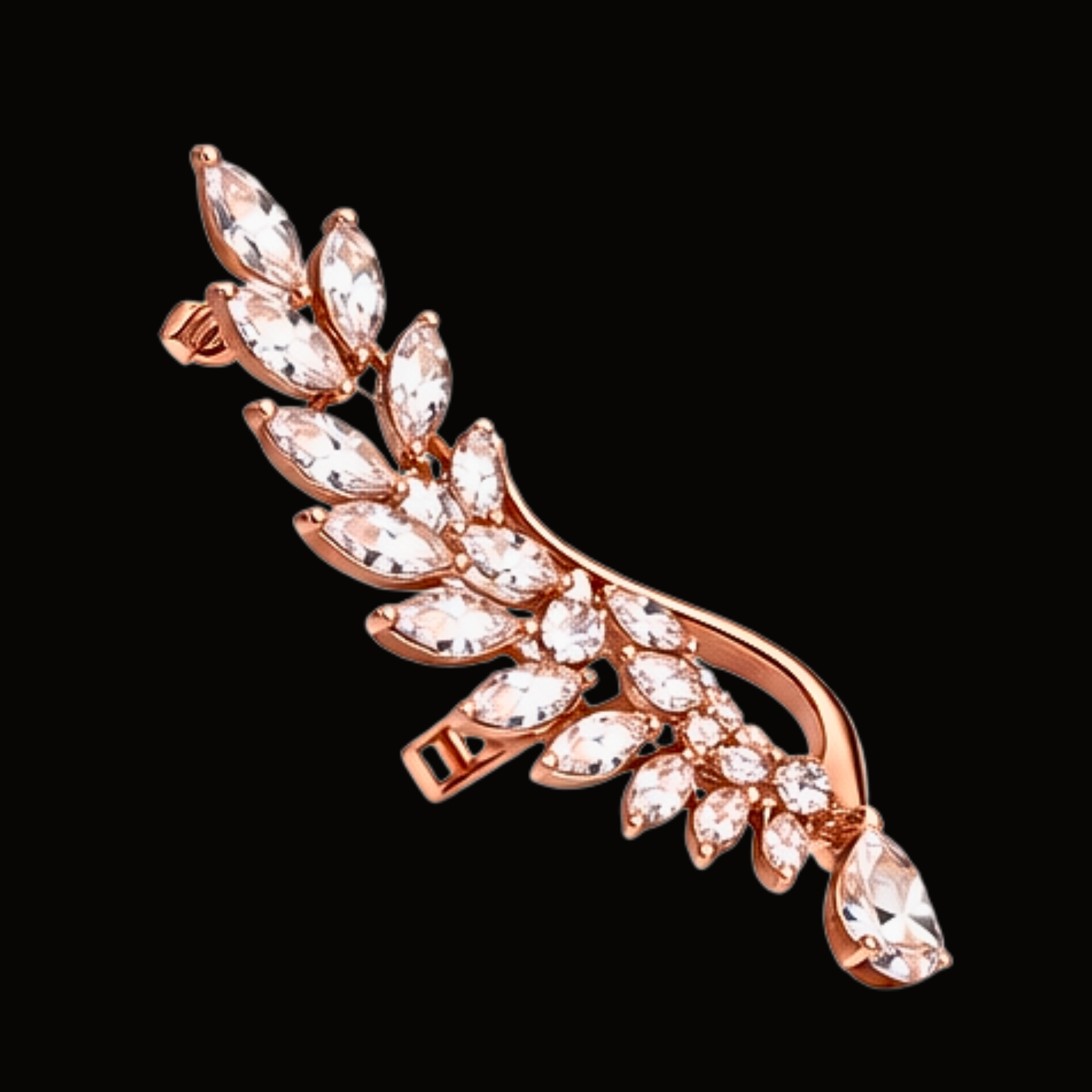Véskara Aurelia Marquise Diamond Drop Ear Cuff