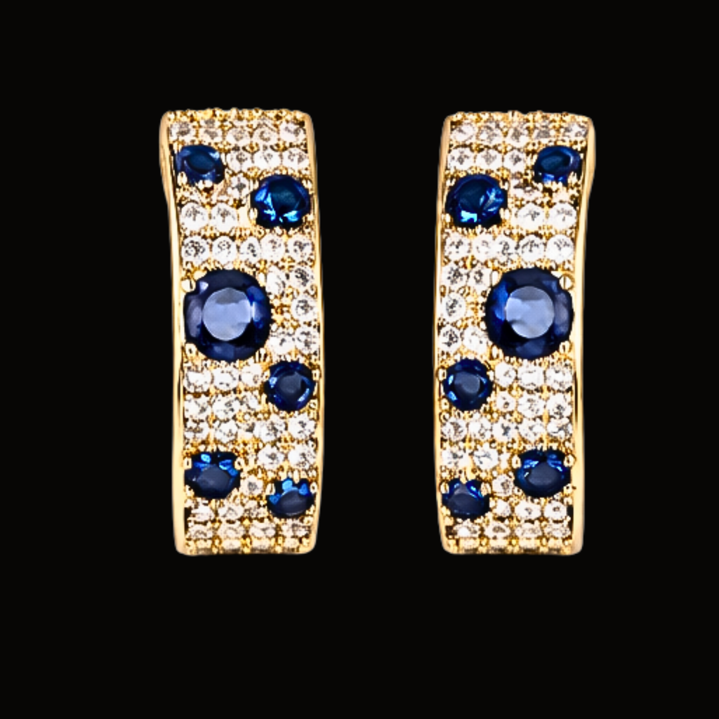 Véskara Sapphire Constellation Diamond Stud Earrings