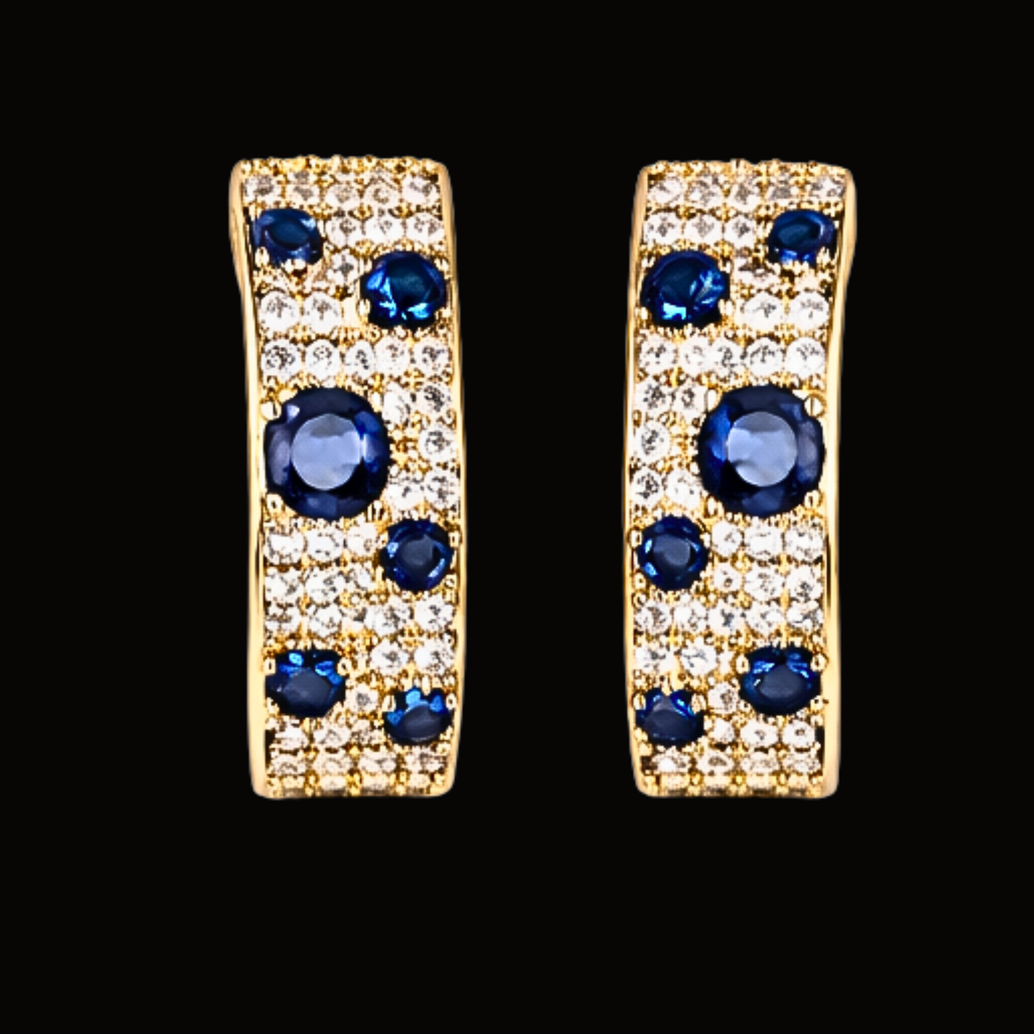 Véskara Sapphire Constellation Diamond Stud Earrings