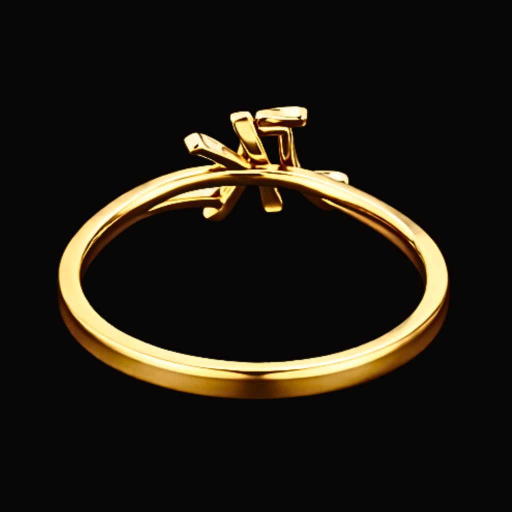 Véskara Diamond Initial Ring – J & K Personalized Diamond Ring