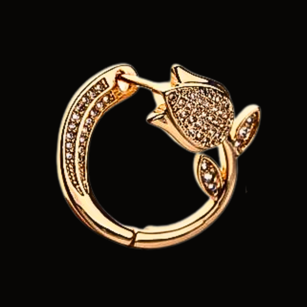 Véskara Diamond Turtle Hoop Earrings