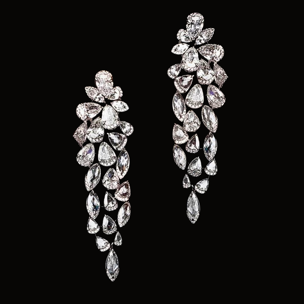 Véskara Celestia Diamond Cascade Dangle Earrings