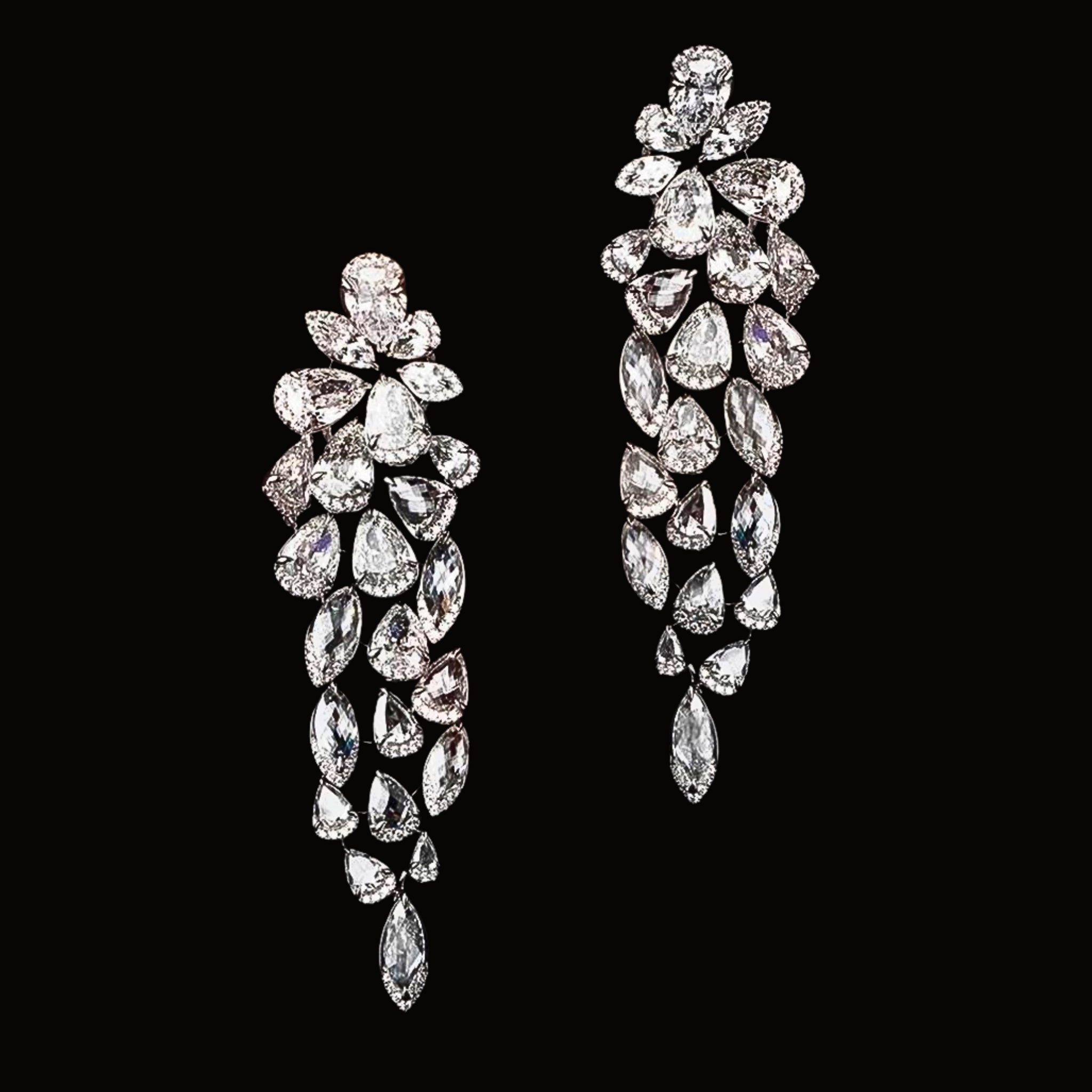 Véskara Celestia Diamond Cascade Dangle Earrings