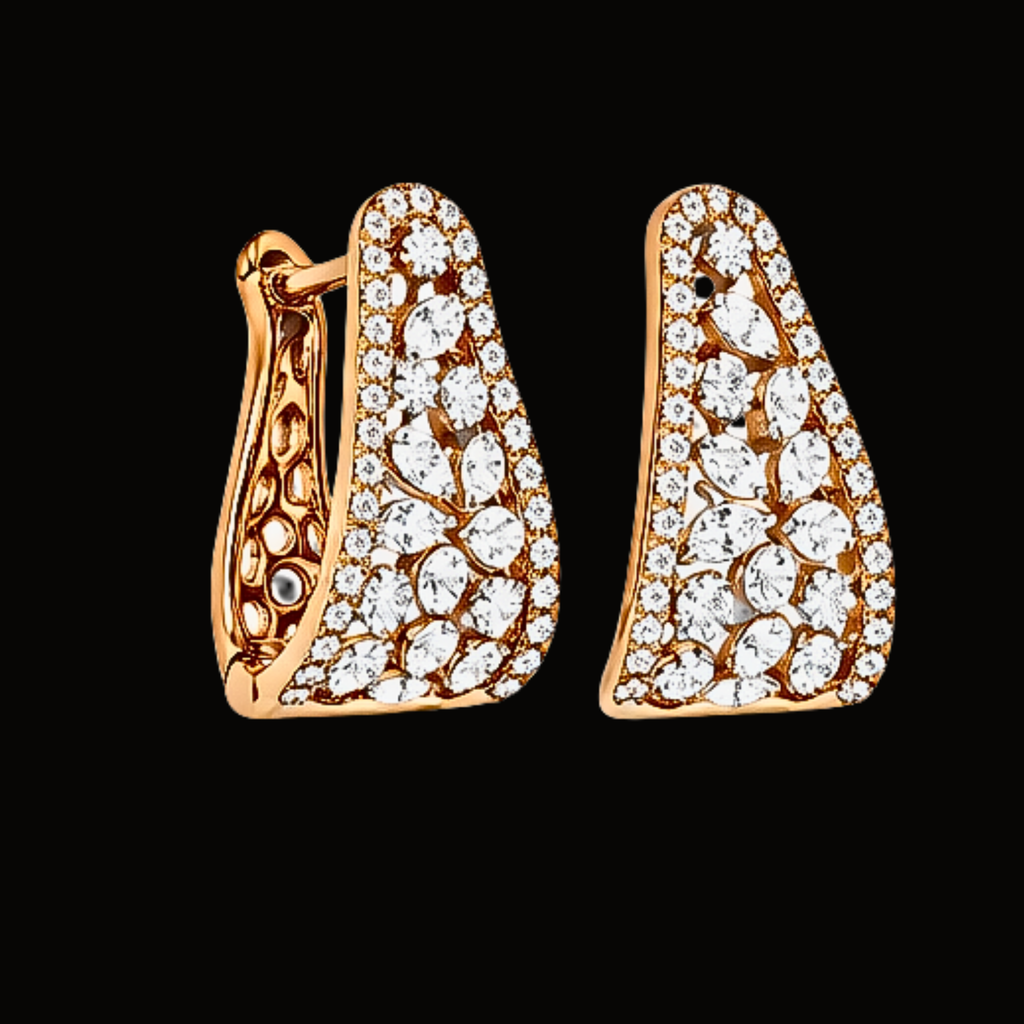 Véskara Aurelia Diamond Pavé Huggie Earrings