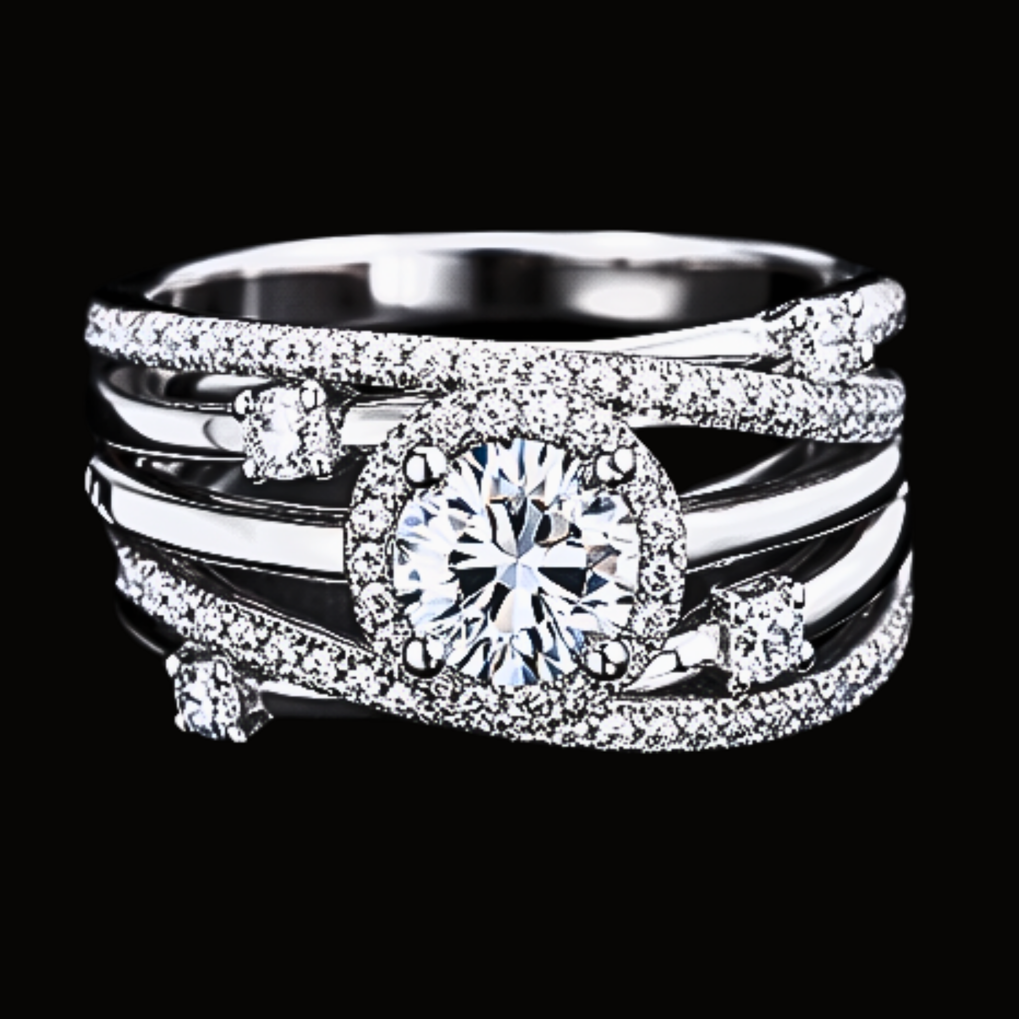 Véskara Eternal Halo Diamond Engagement Ring