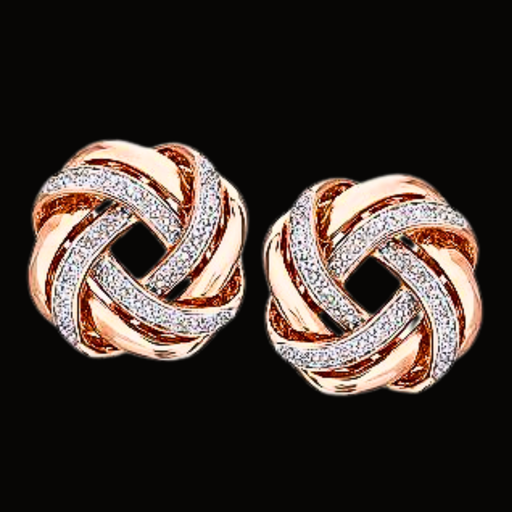 Véskara Aurelia Knot Diamond Stud Earrings