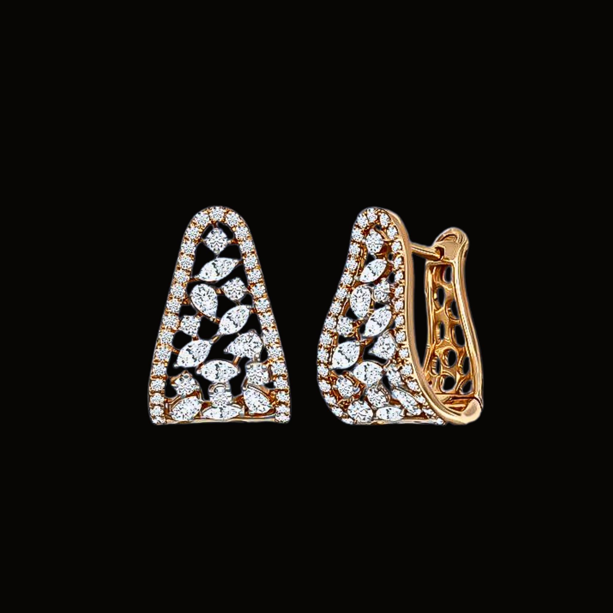 Véskara Aurelia Diamond Pavé Huggie Earrings