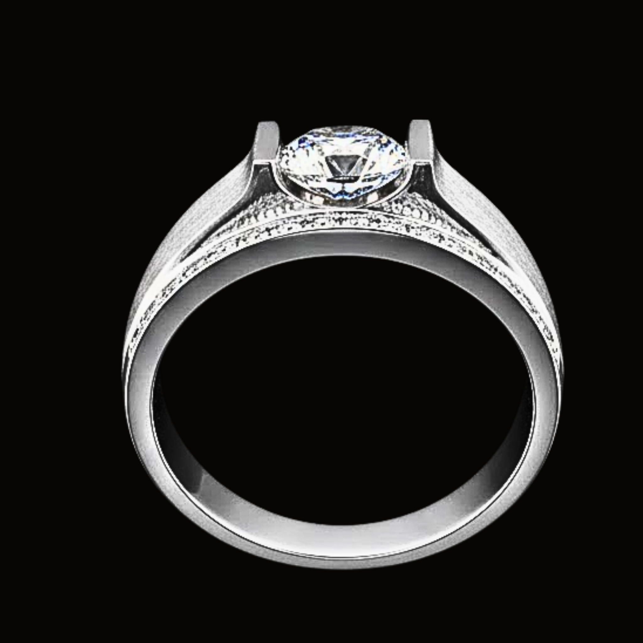 Véskara Men's Bold Solitaire Diamond Statement Ring