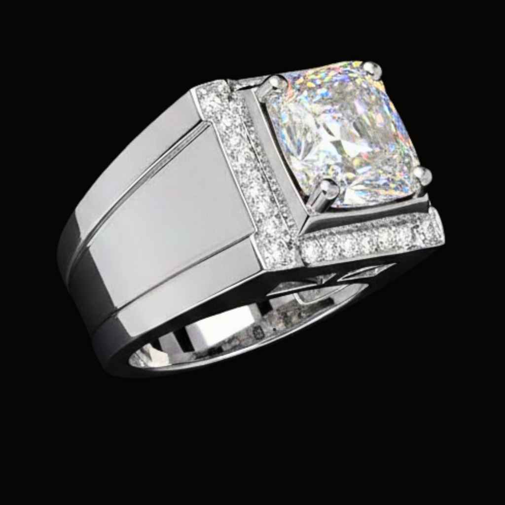 Véskara Men's Princess Cut Diamond Engagement Ring