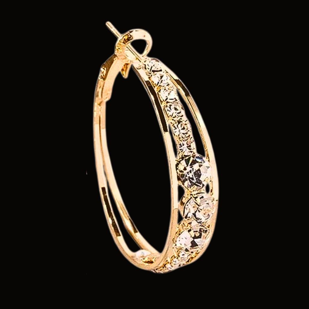 Véskara Radiant Diamond Hoop Earrings