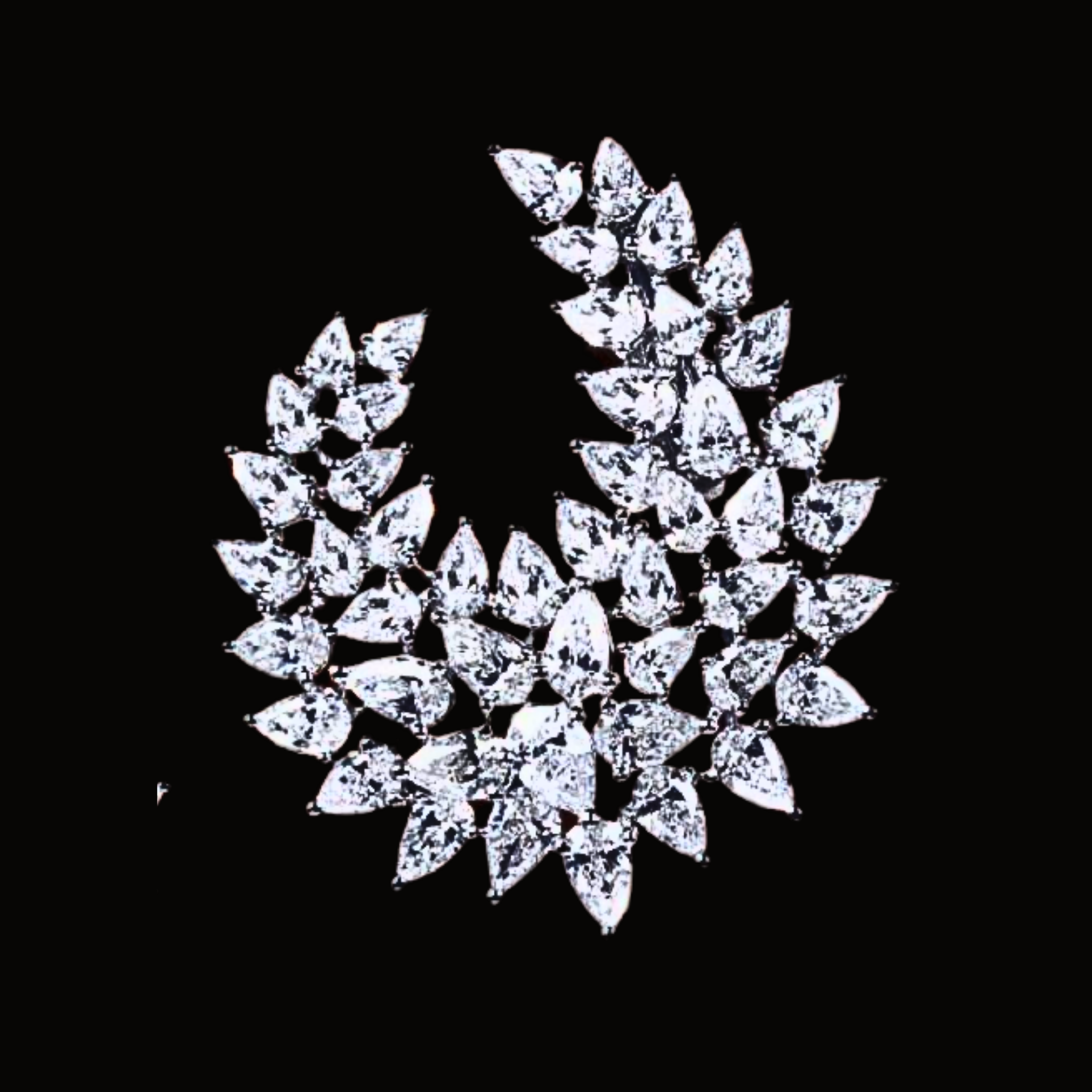 Véskara Astra Marquise Diamond Statement Earrings