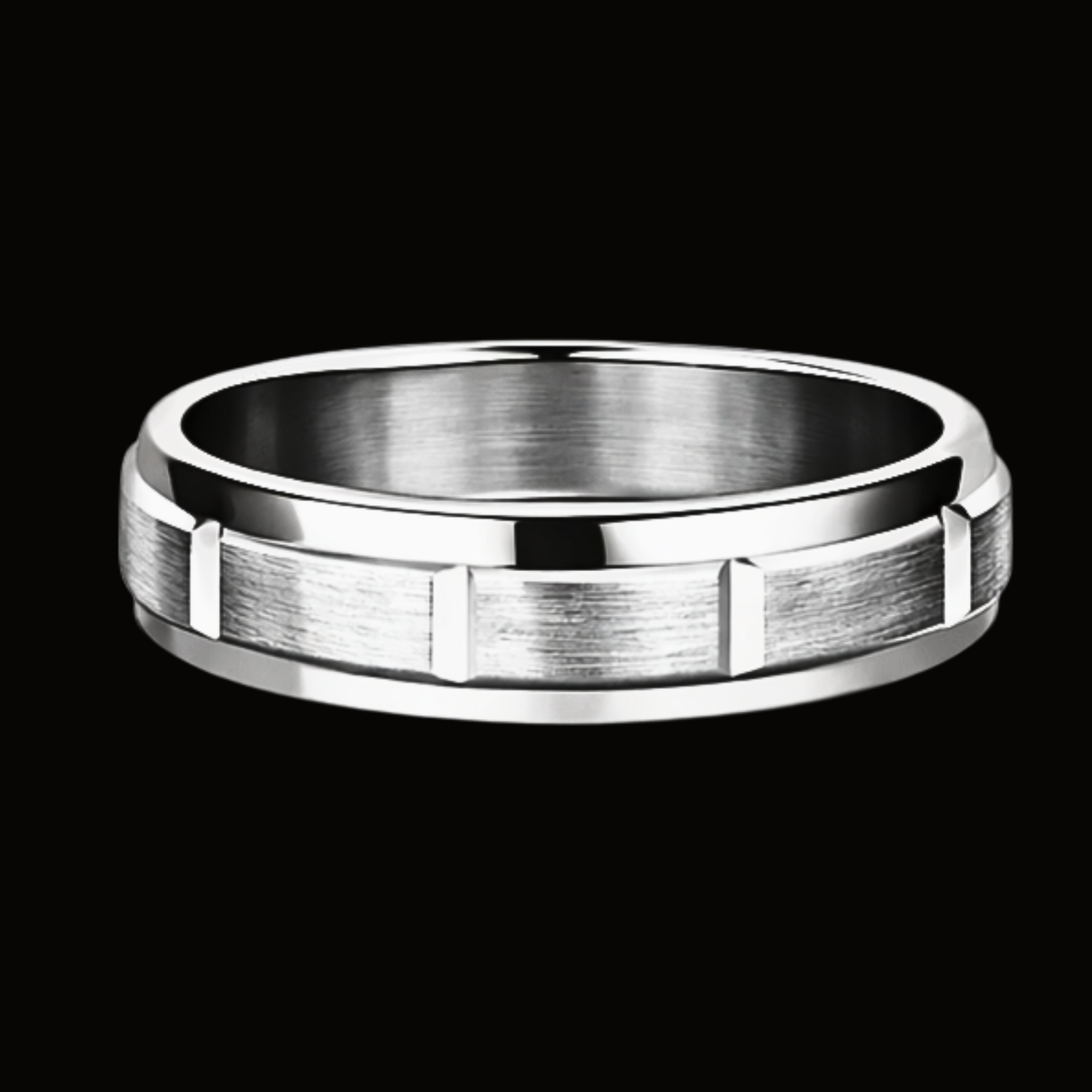 Véskara Modern Diamond Stackable Ring Set – Solitaire & Textured Band Stack