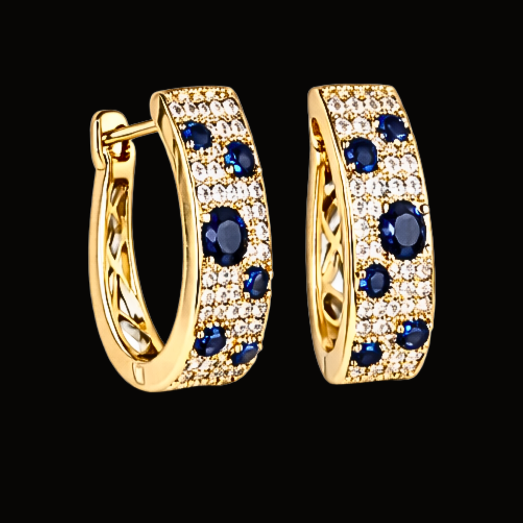Véskara Sapphire Constellation Diamond Stud Earrings