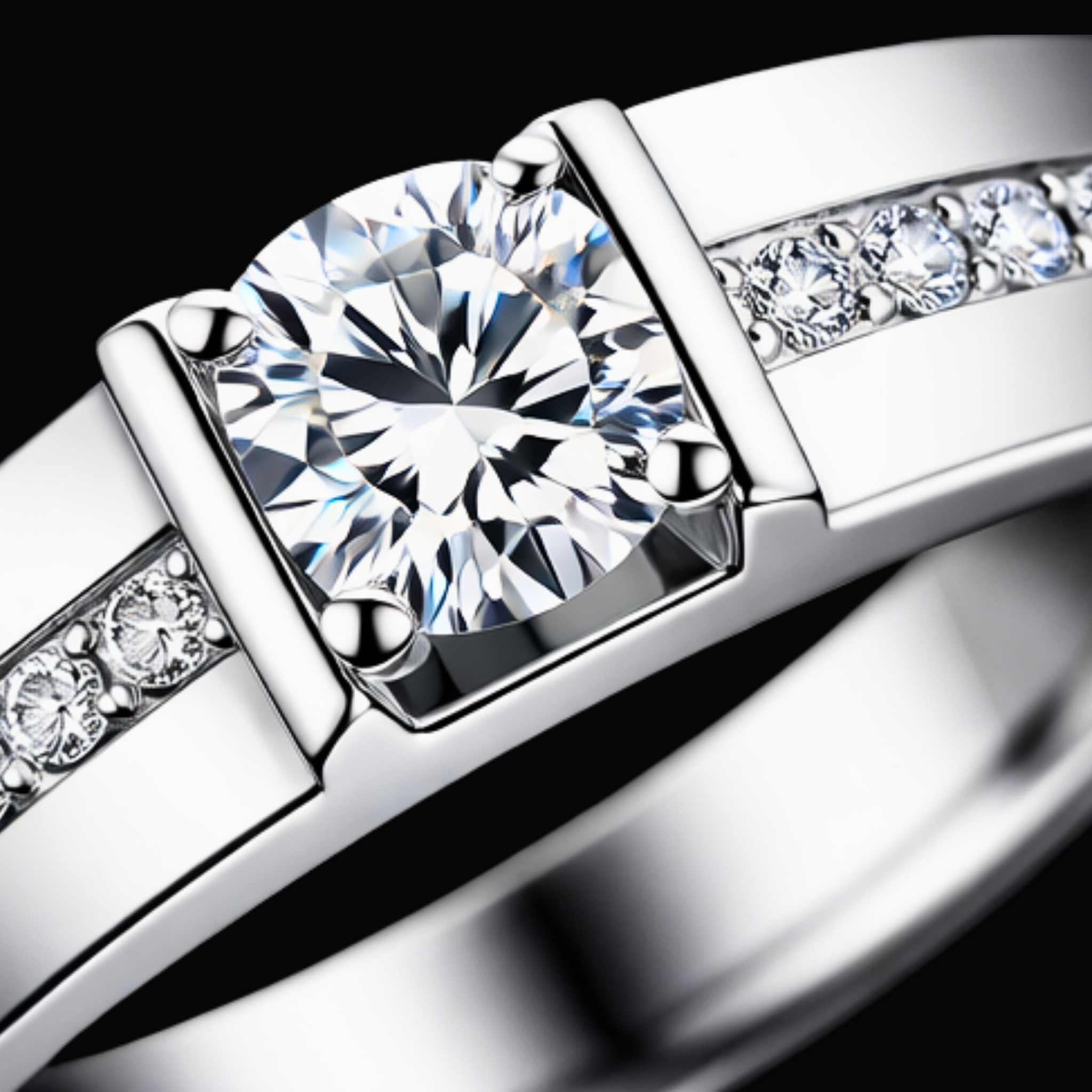 Véskara Aura Twist Solitaire Diamond Ring – Elegant Modern Engagement Ring