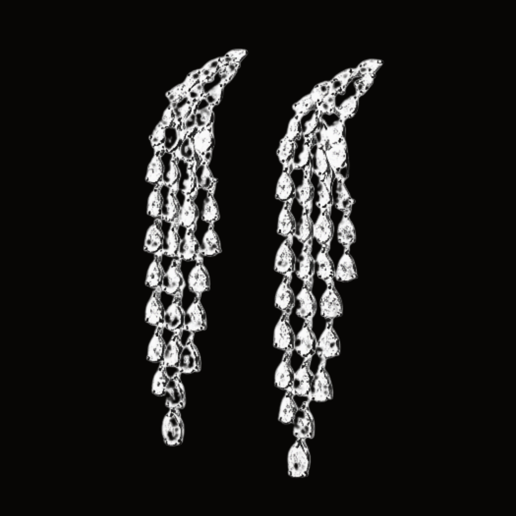 Véskara Seraphina Diamond Cascade Wing Earrings