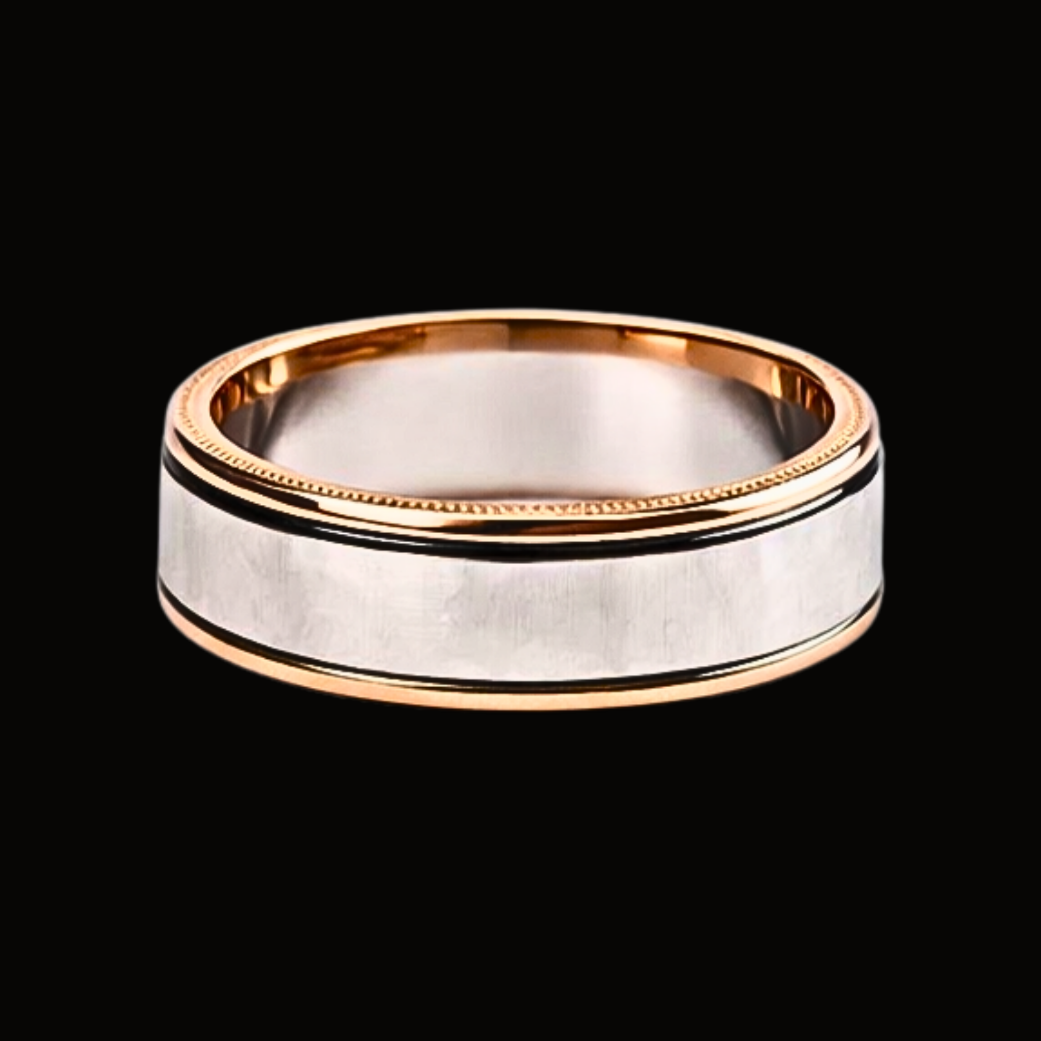 Véskara Halo Diamond Stackable Ring – Two Tone Pavé Stacking Ring