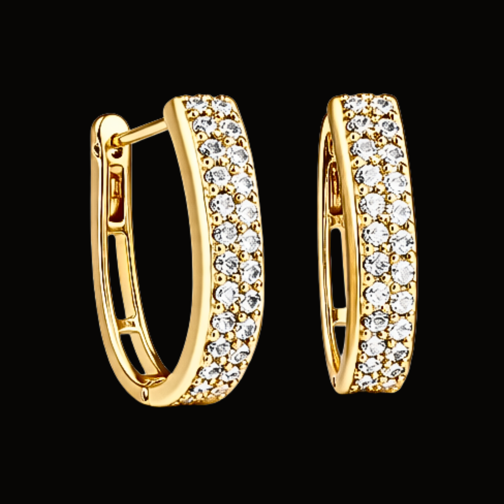 Véskara Pavé Diamond Hoop Earrings