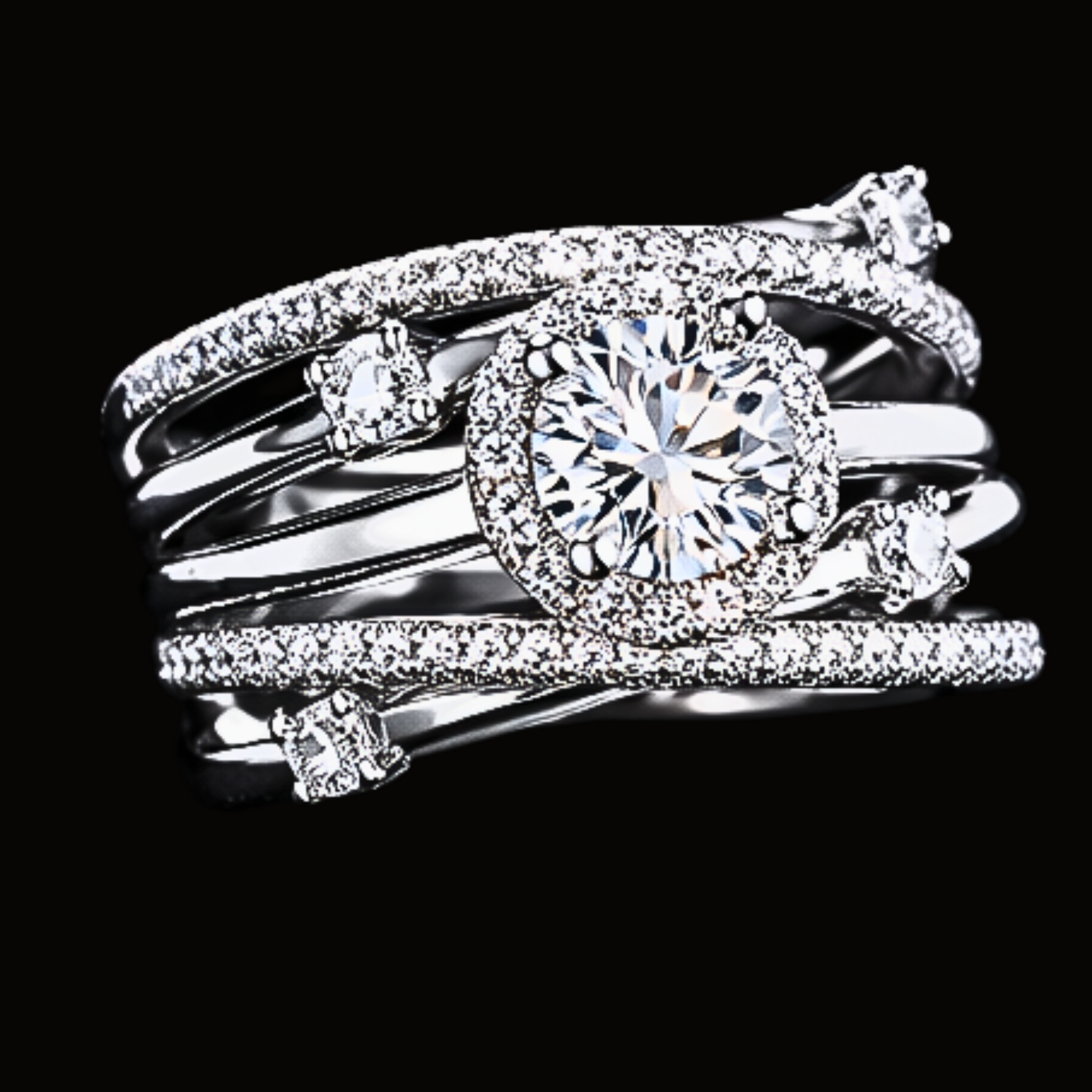 Véskara Eternal Halo Diamond Engagement Ring