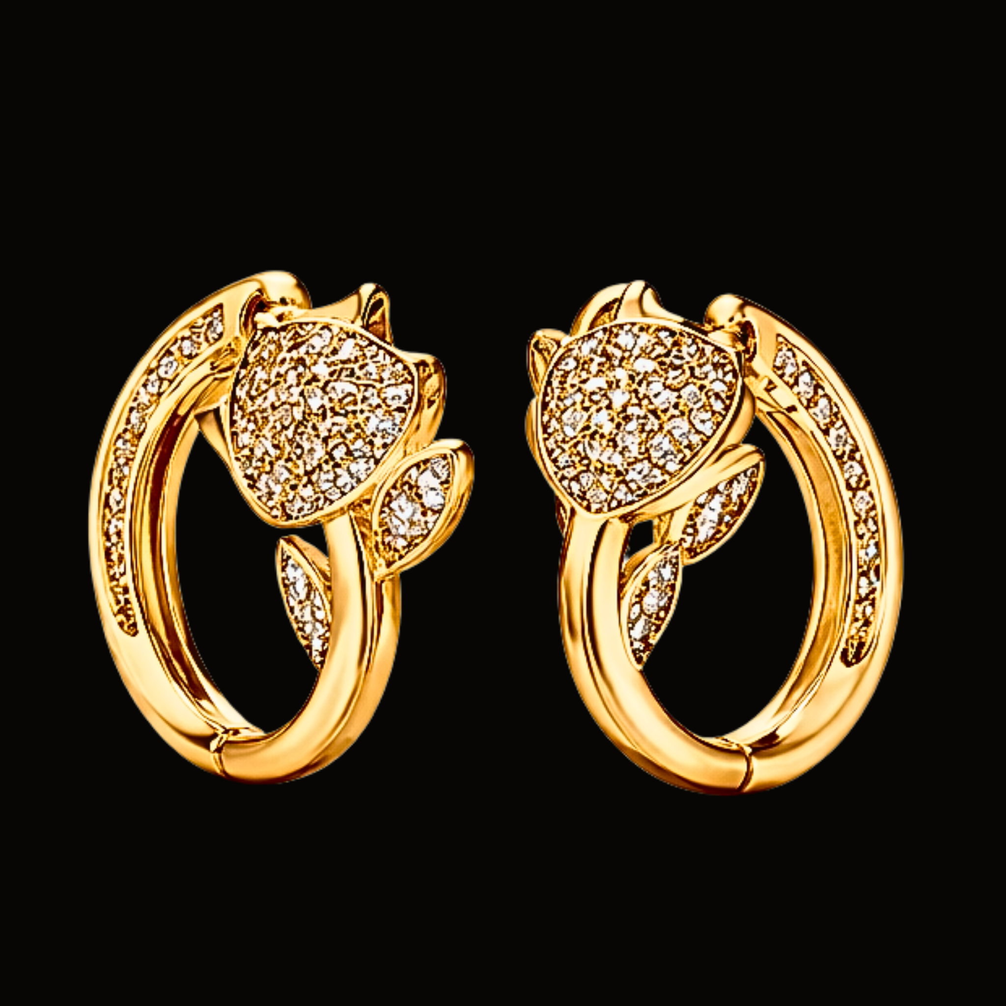 Véskara Diamond Turtle Hoop Earrings