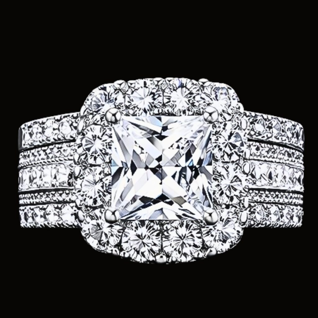 Véskara Imperial Halo Diamond Engagement Ring