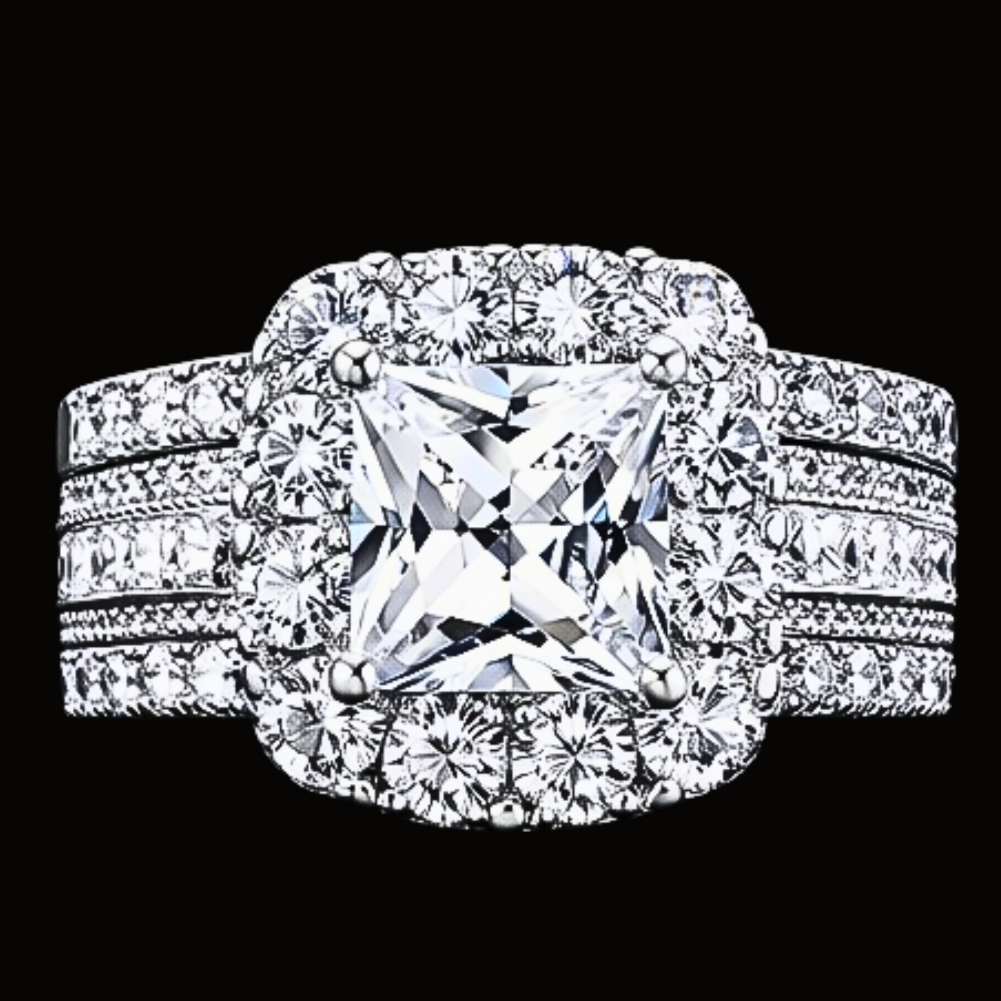 Véskara Imperial Halo Diamond Engagement Ring