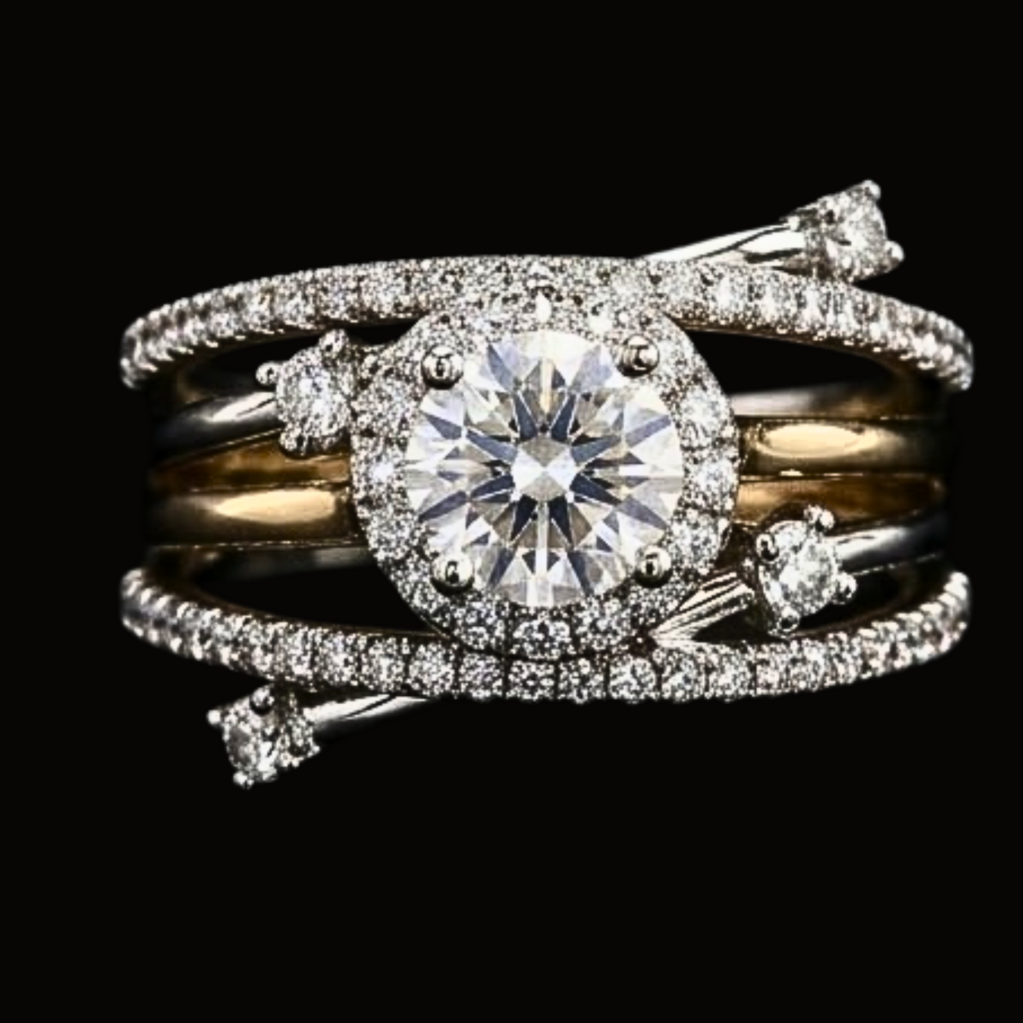 Véskara Infinity Halo Diamond Engagement Ring