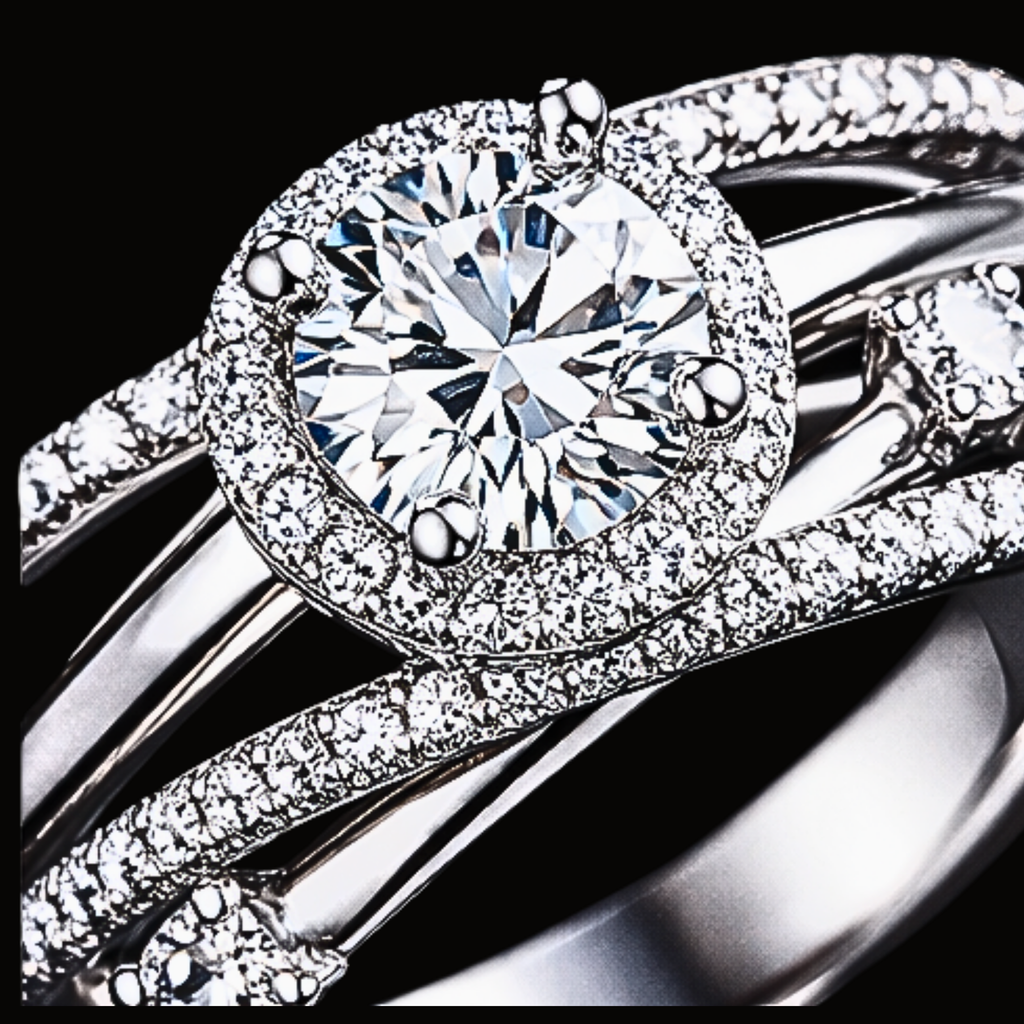Véskara Eternal Halo Diamond Engagement Ring