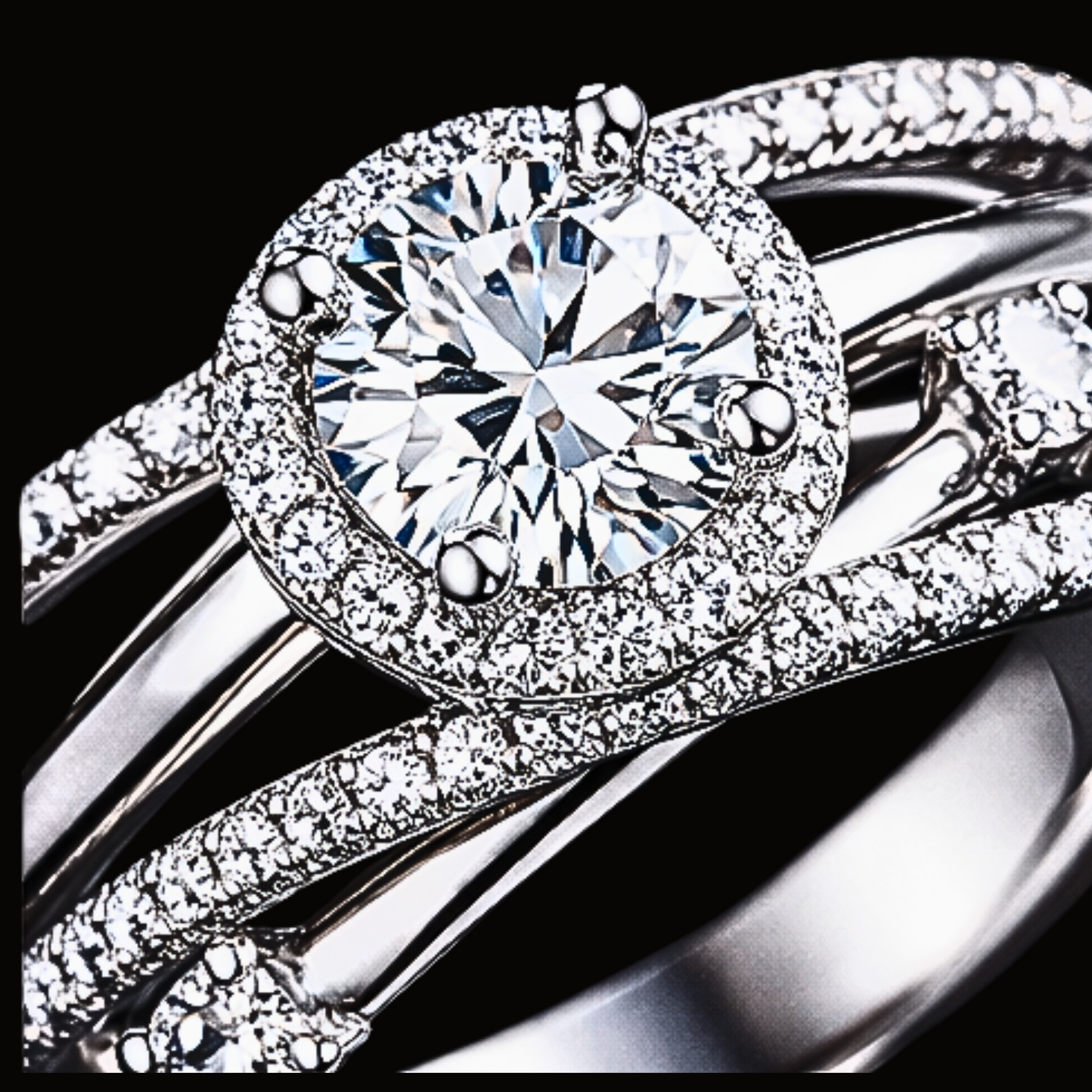 Véskara Eternal Halo Diamond Engagement Ring