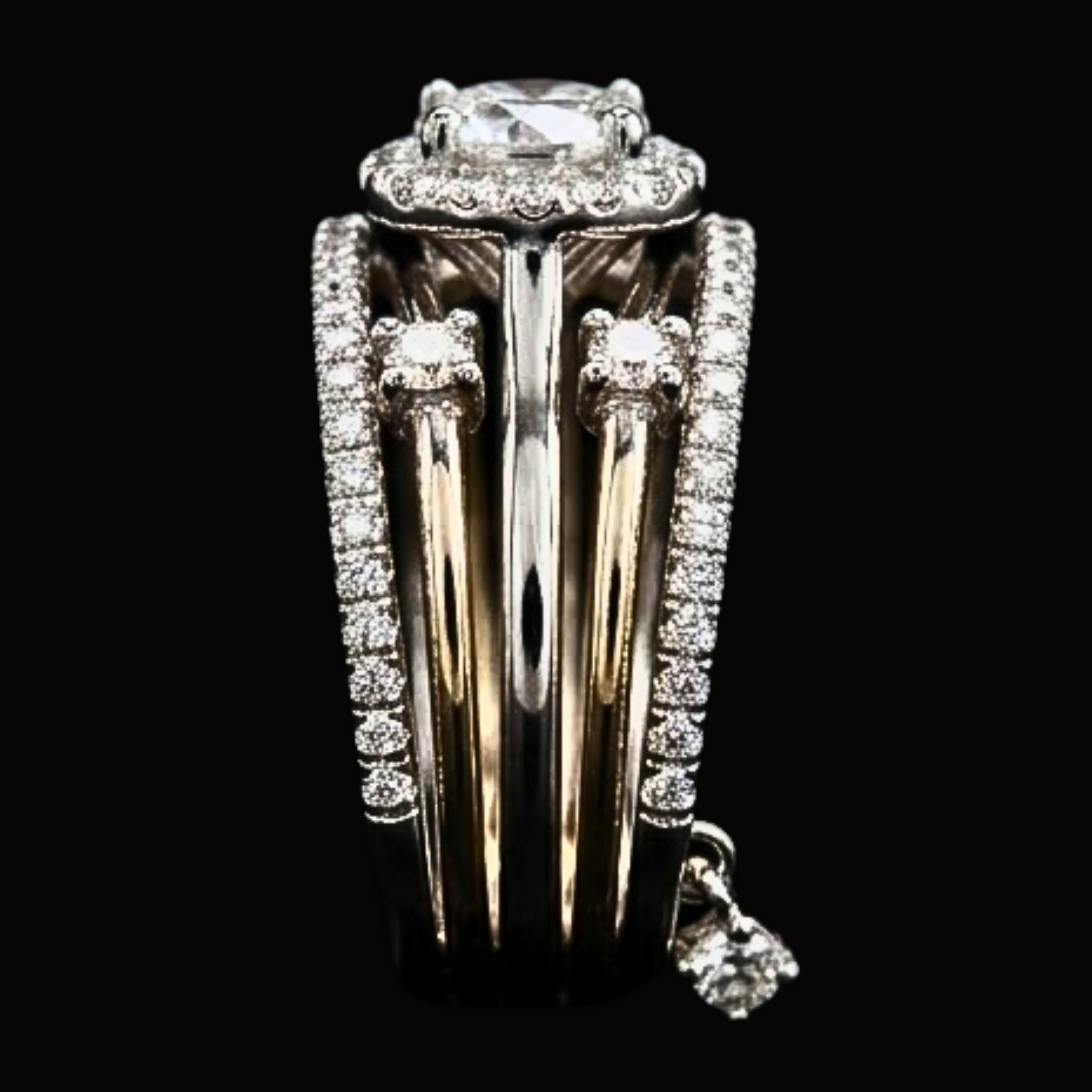 Véskara Infinity Halo Diamond Engagement Ring