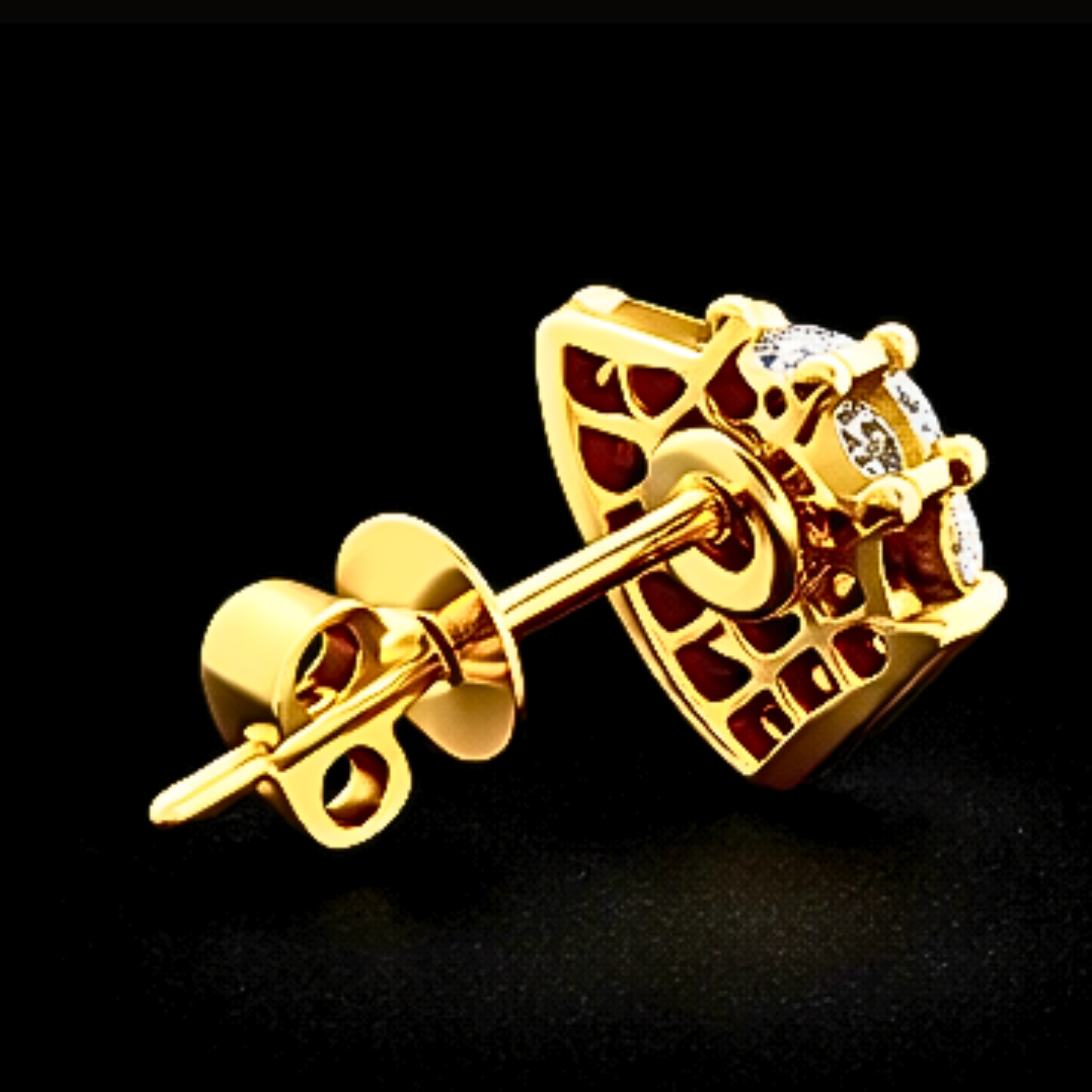 Véskara Petal Glow Diamond Stud Earrings